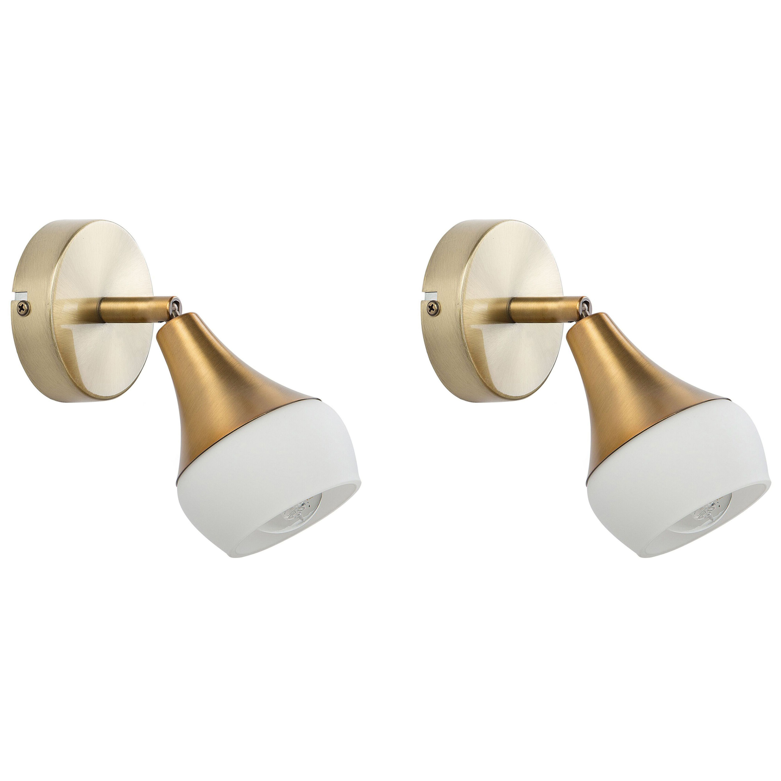 Wandlamp set van 2 goud ANTLER I