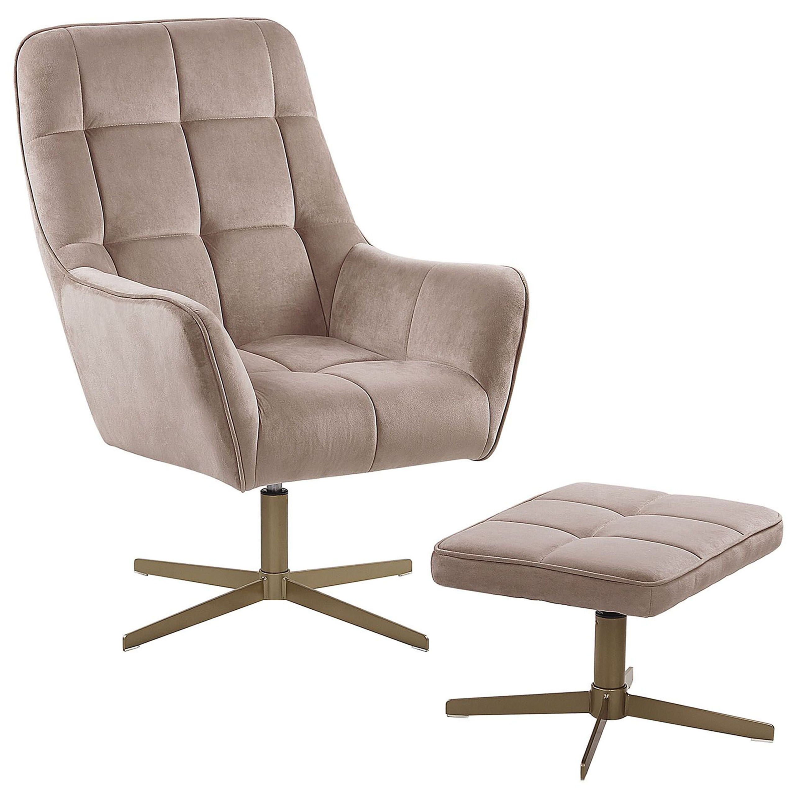 Fauteuil Fluweel Beige MOLLE