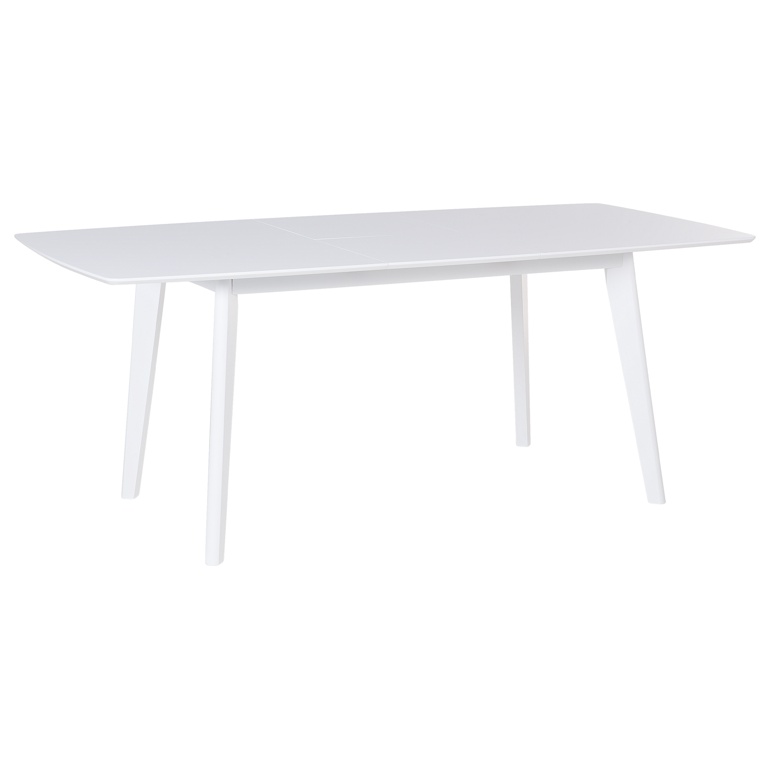 Beliani - Mesa de jantar branca extensível 150/195 x 90 cm SANFORD