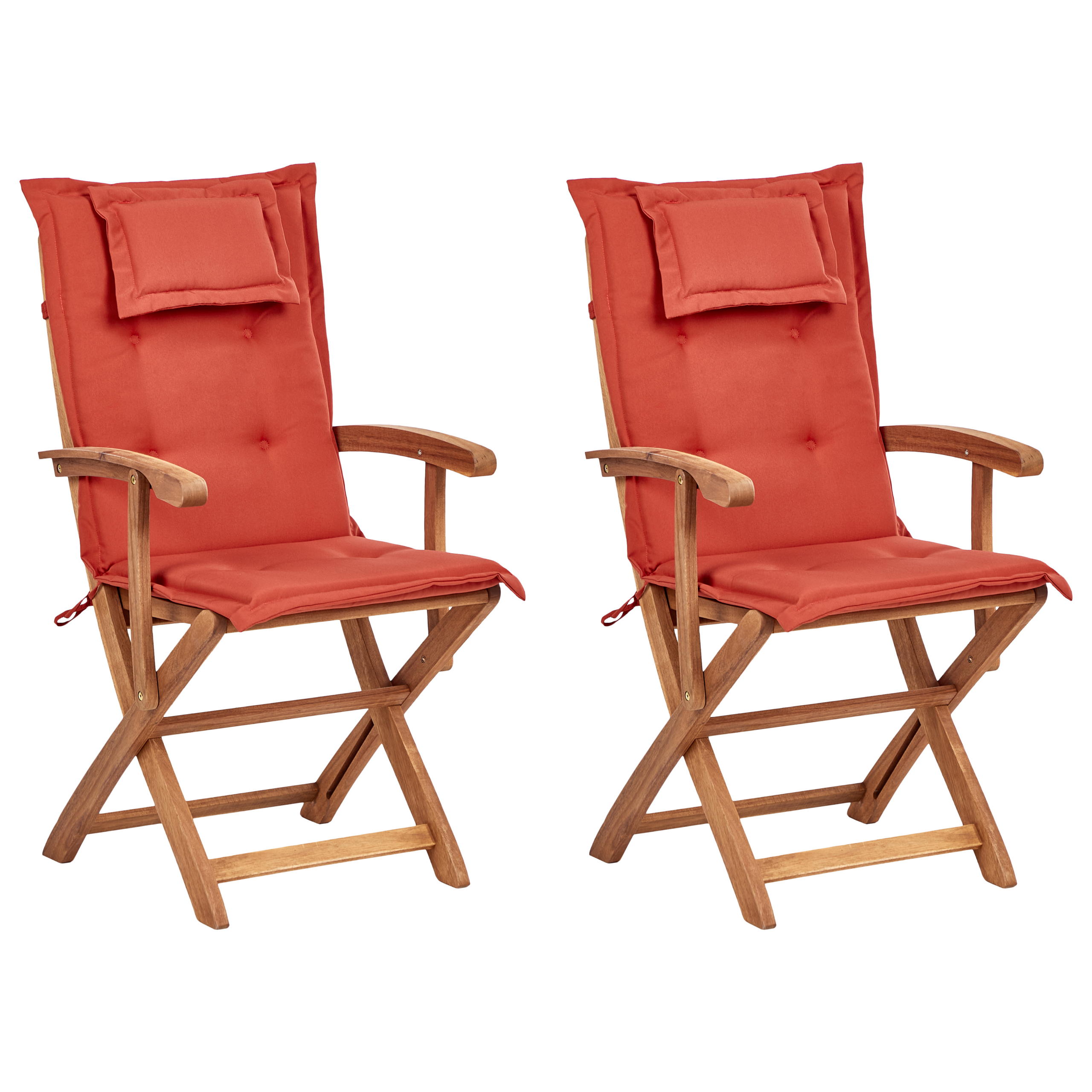 Set van 2 stoelen Hout Donkerrood MAUI II