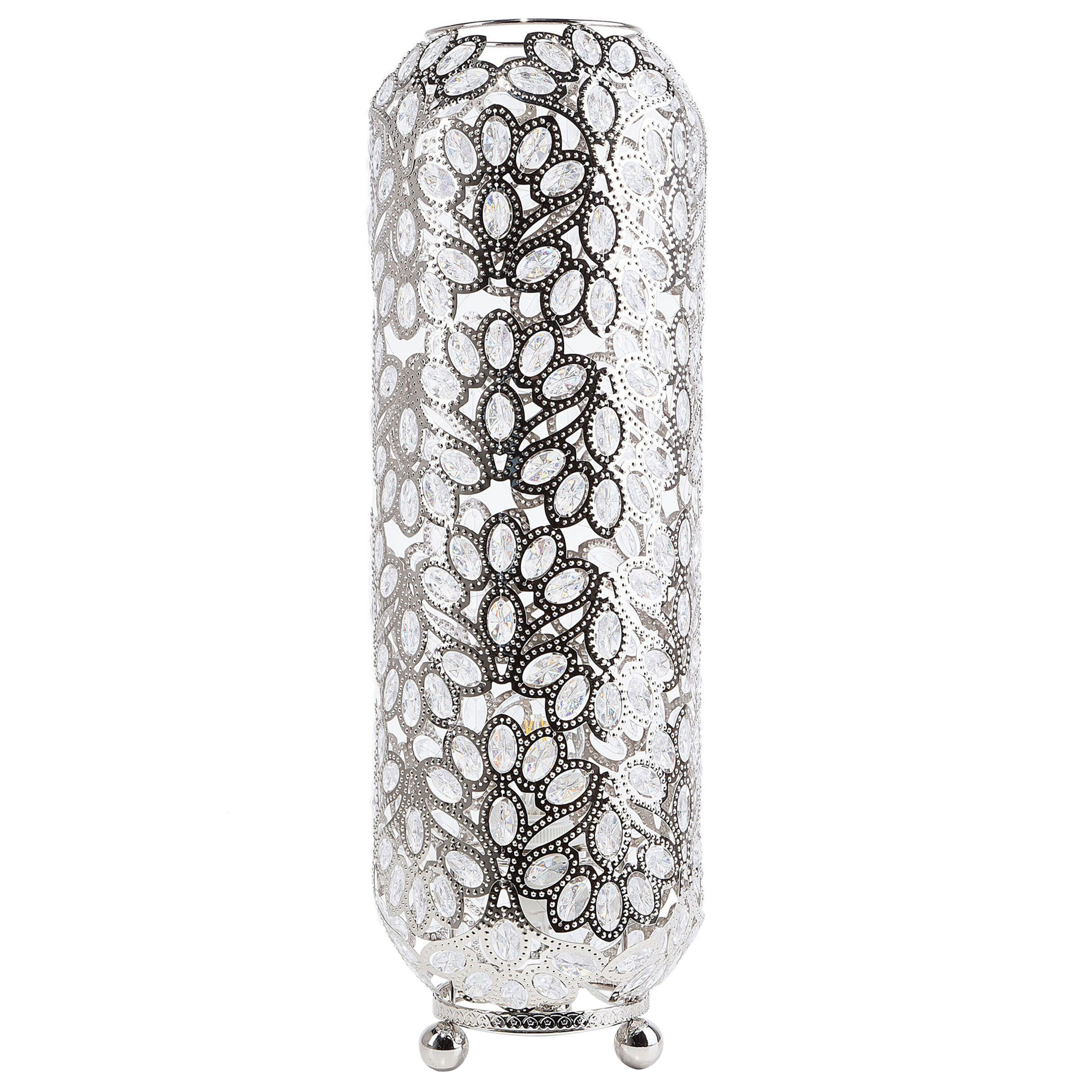 Staande lamp Marokkaanse lantaarn zilver VOLTA