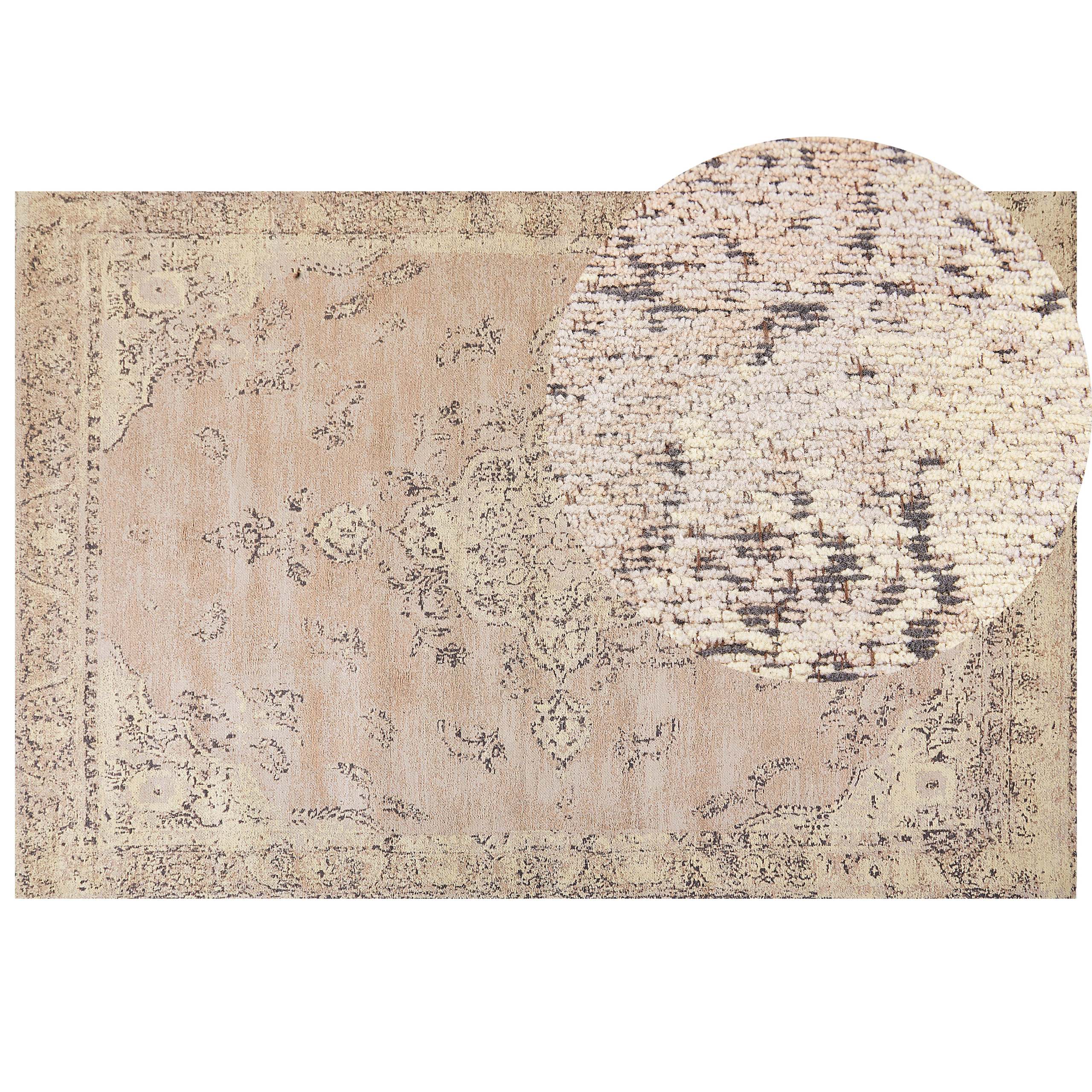 Vloerkleed katoen beige 200 x 300 cm MATARIM