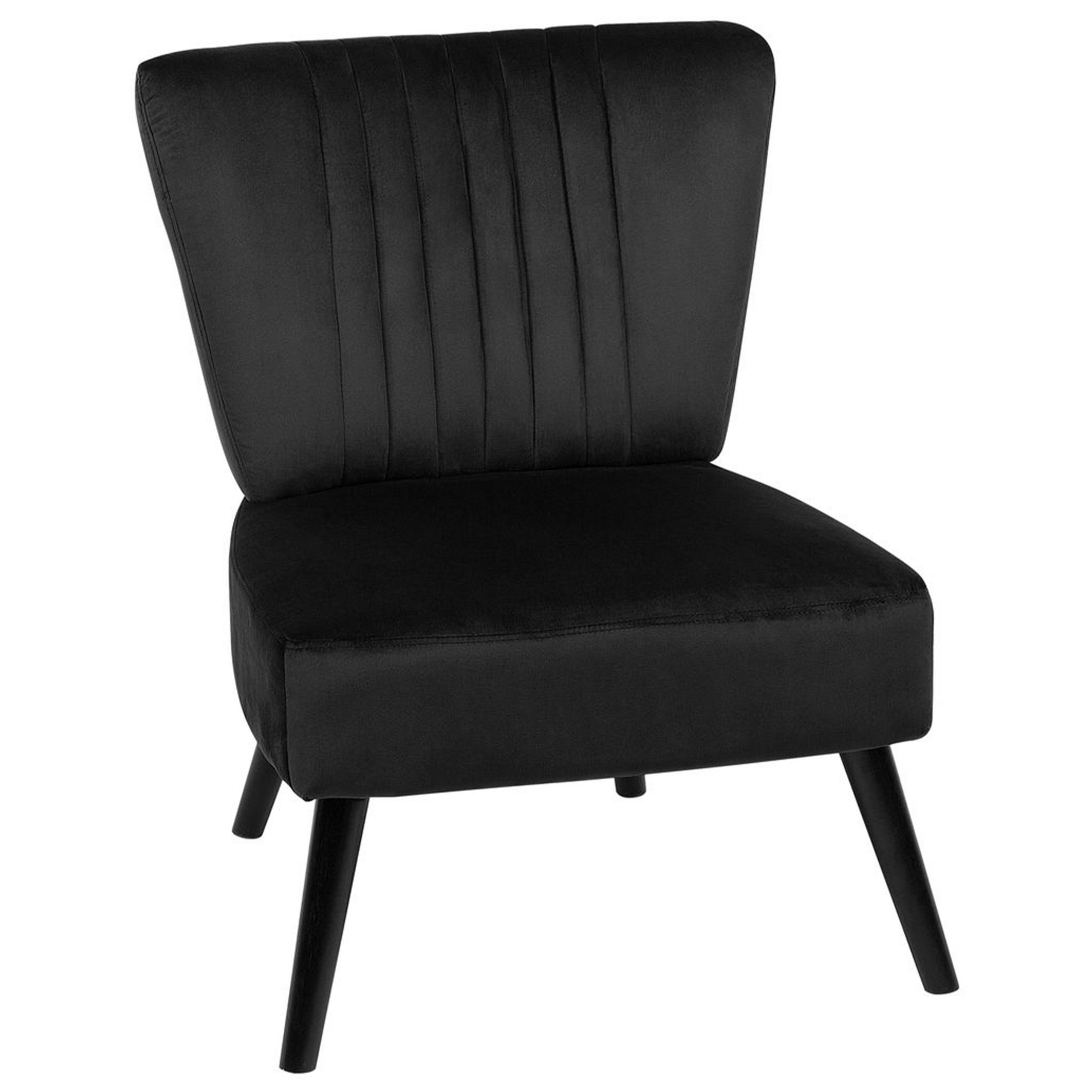Fauteuil Fluweel Zwart VAASA