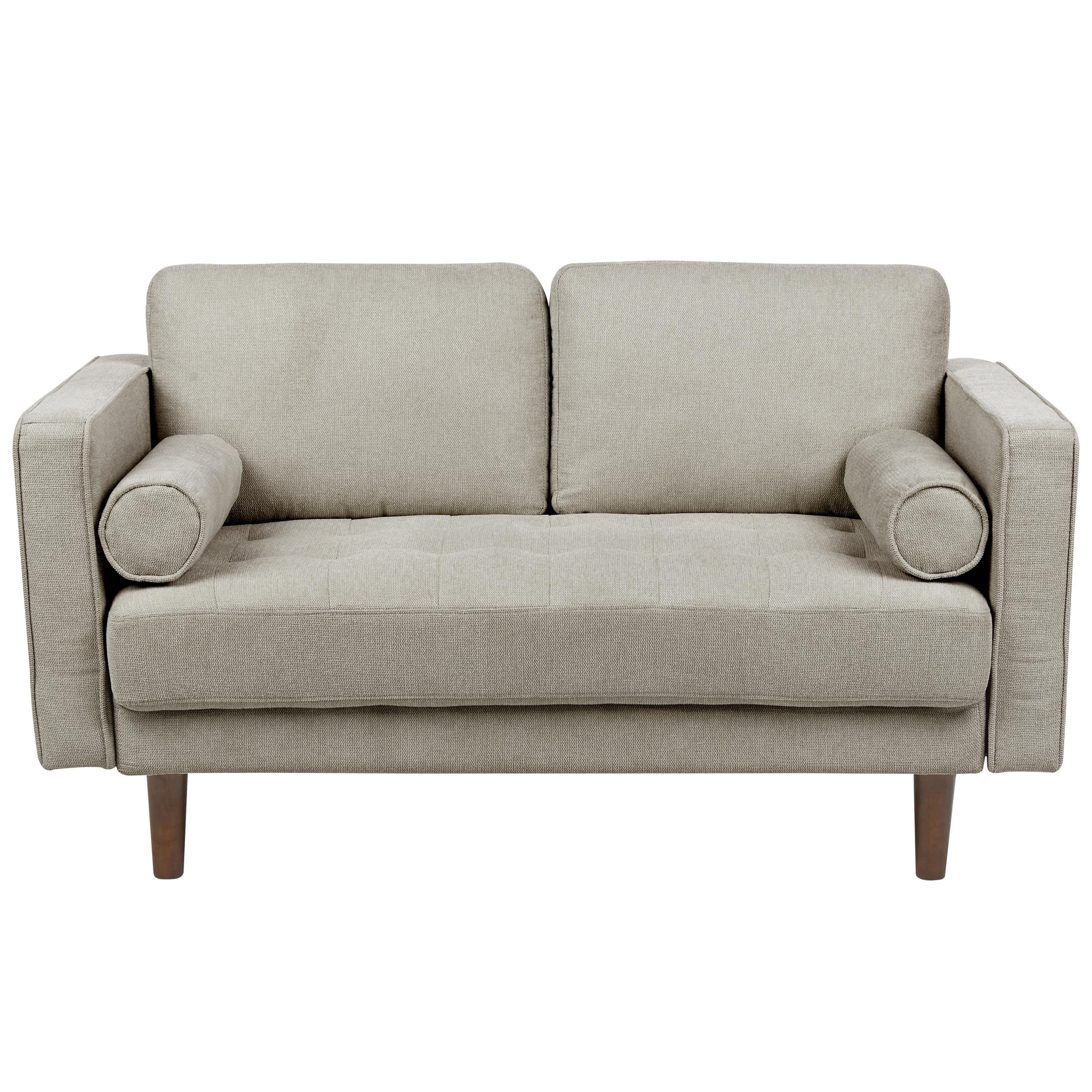 Tweezitsbank stof taupe NURMO