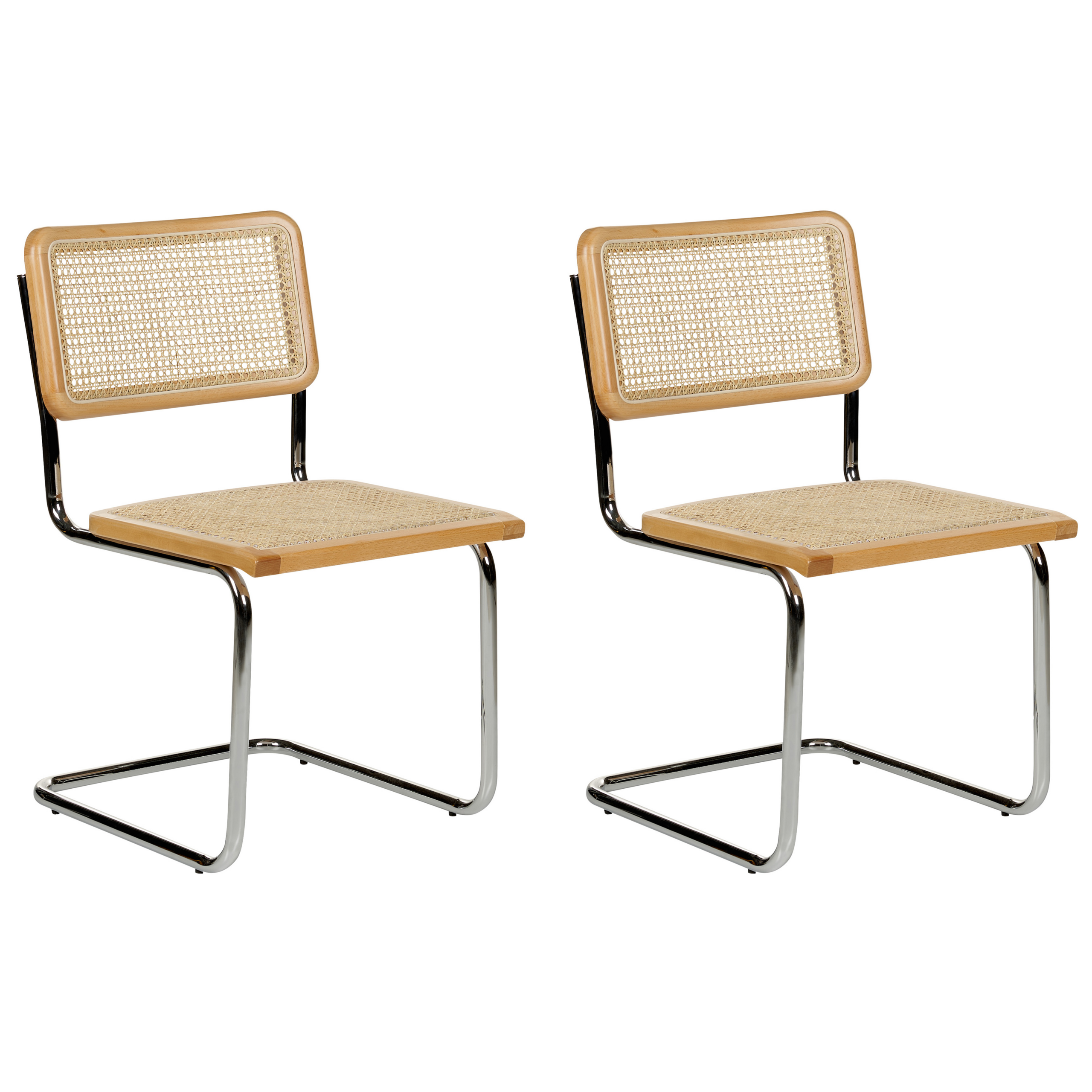 Set van 2 stoelen Set van 2 Rotan Lichte houtkleur CORDOVA