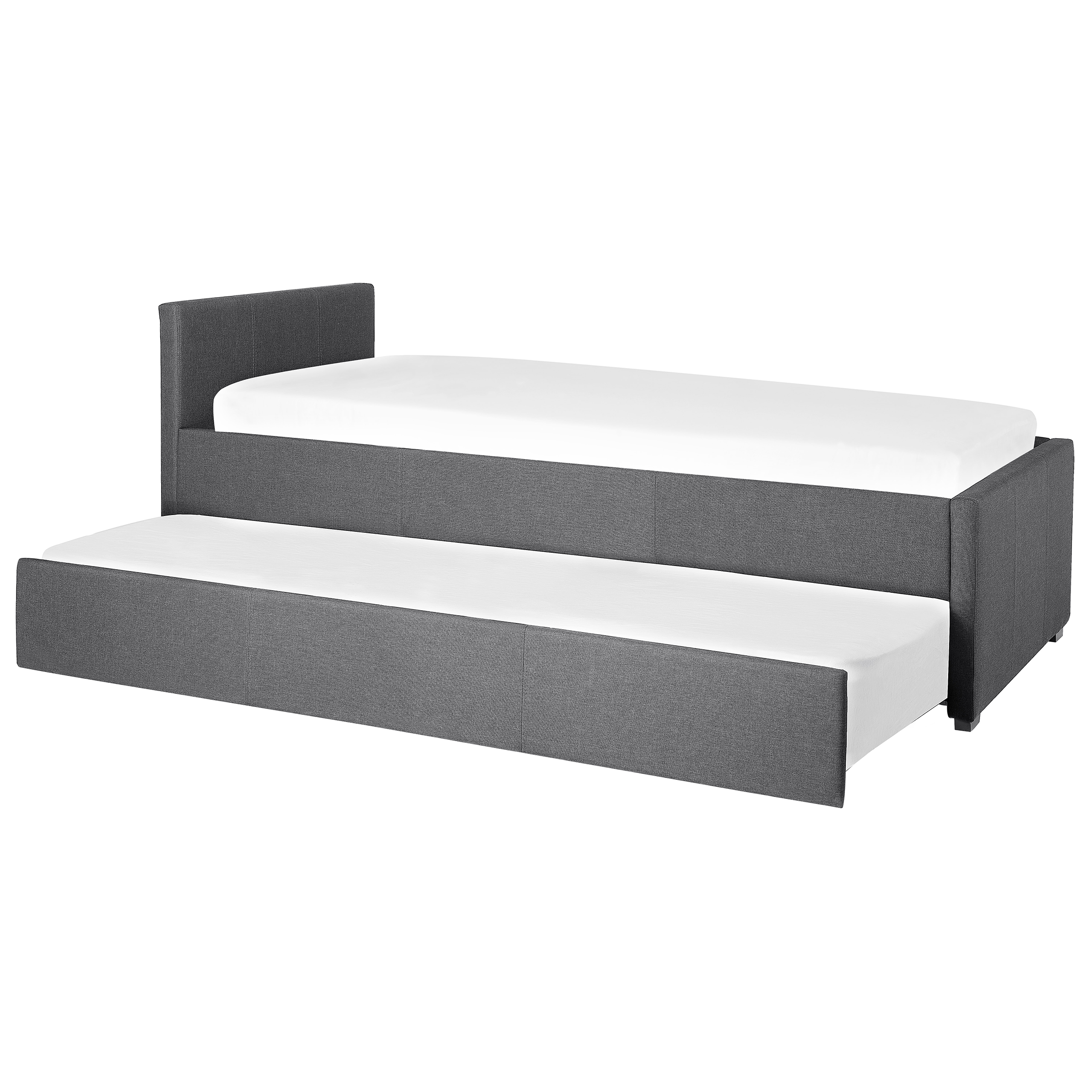 Bedbank stof donkergrijs 80 x 200 cm MARMANDE