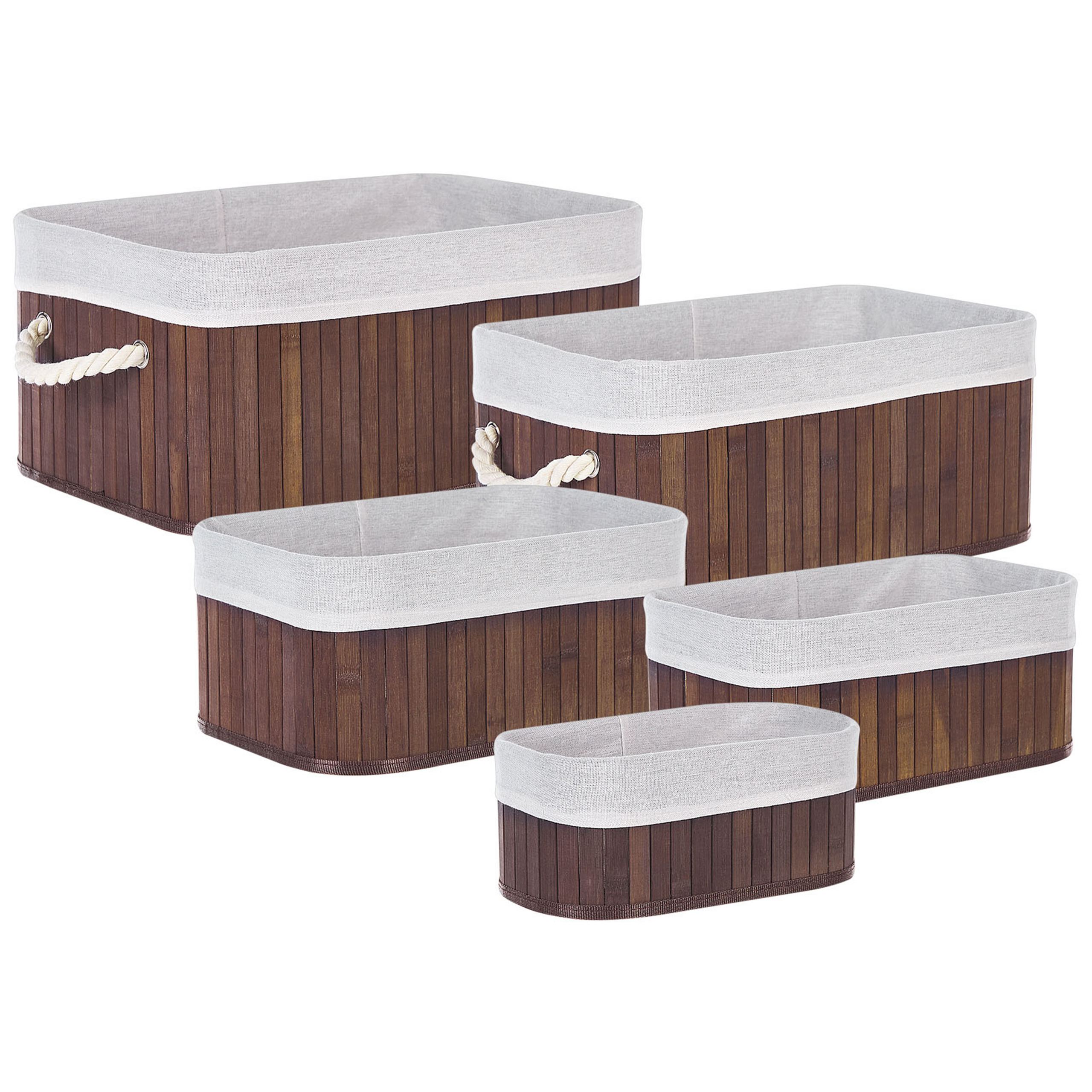 Mand set van 5 donkerbruin TALPE