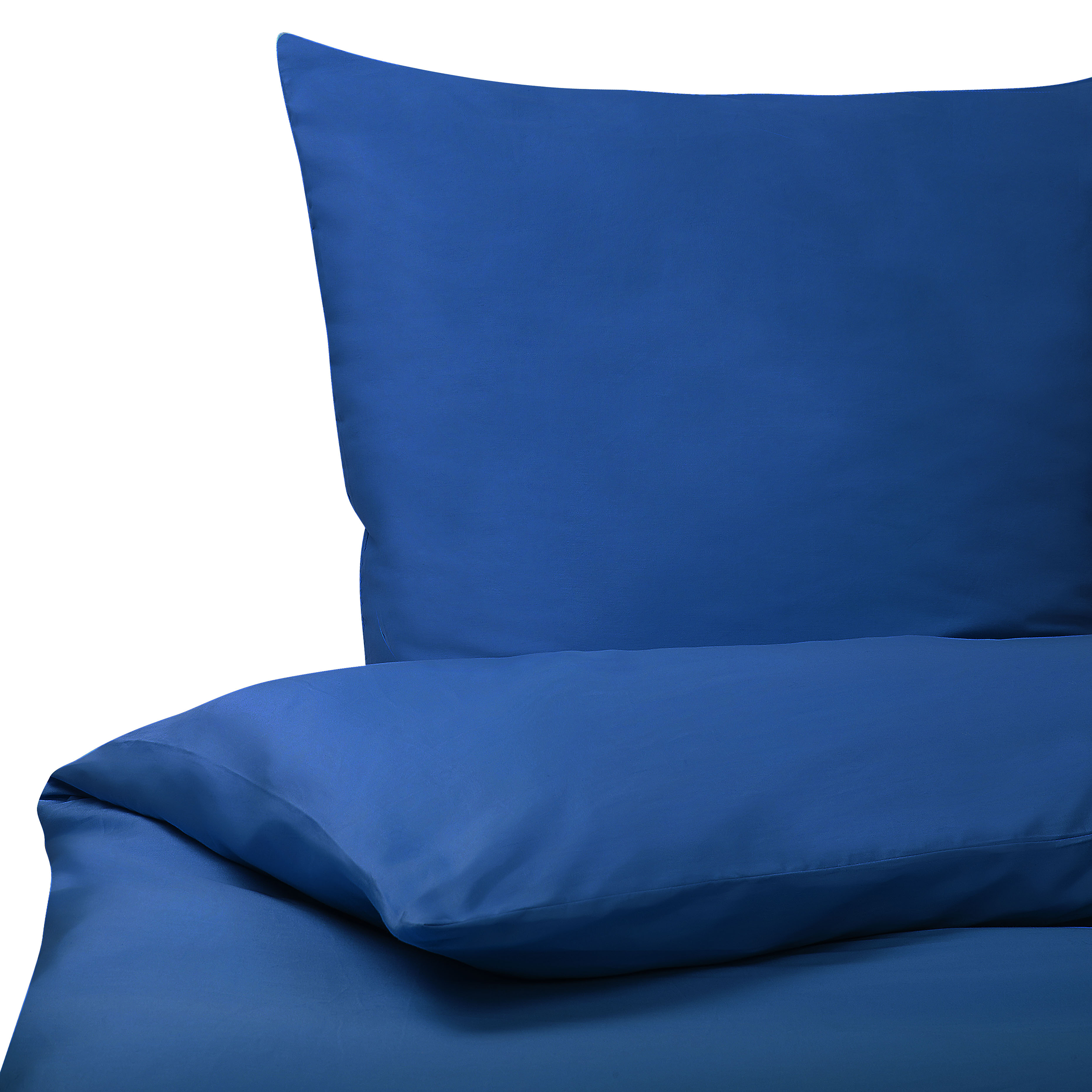 Dekbedovertrekset blauw katoensatijn 200 x 220 cm HARMONRIDGE