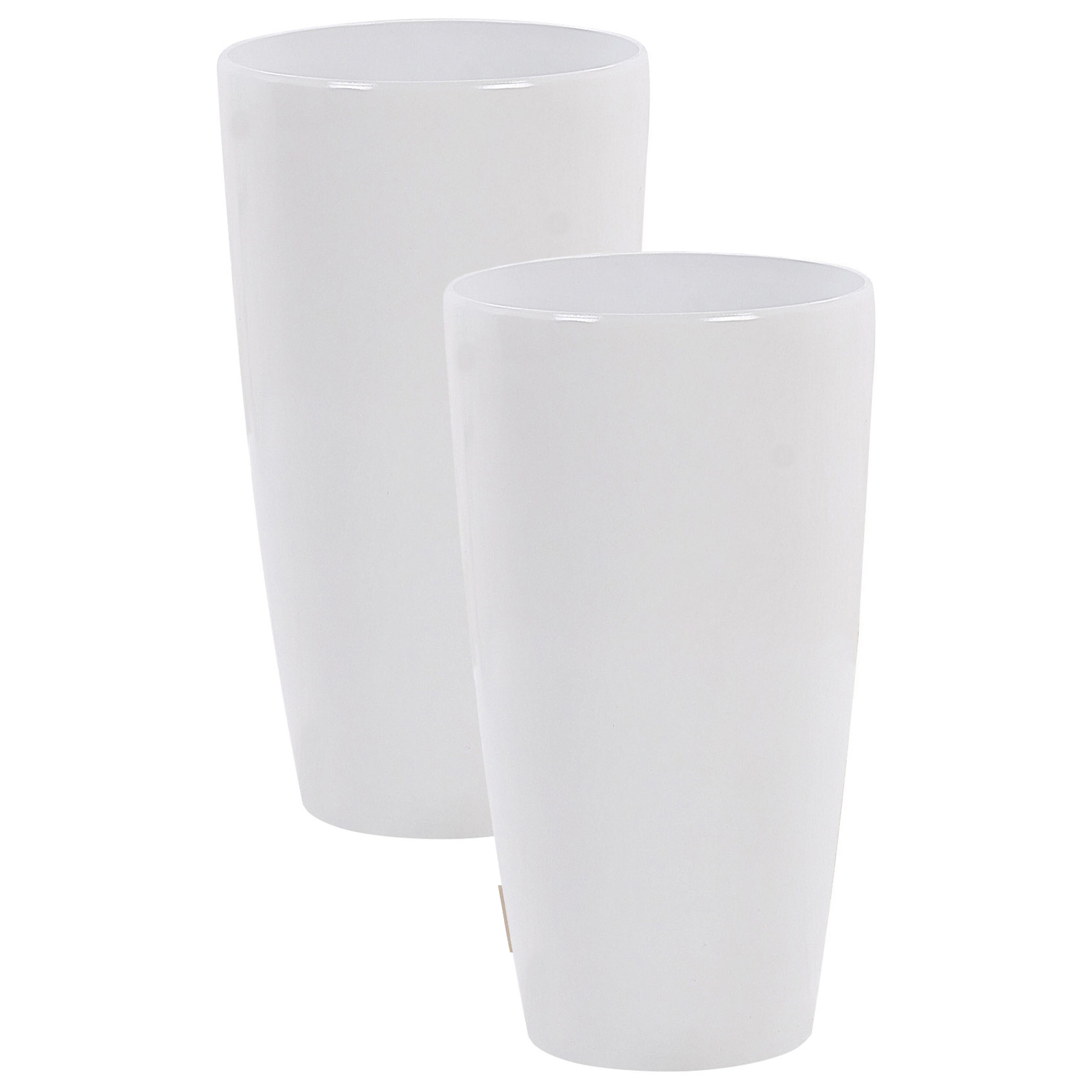 Bloempot set van 2 wit ⌀ 32 cm TSERIA