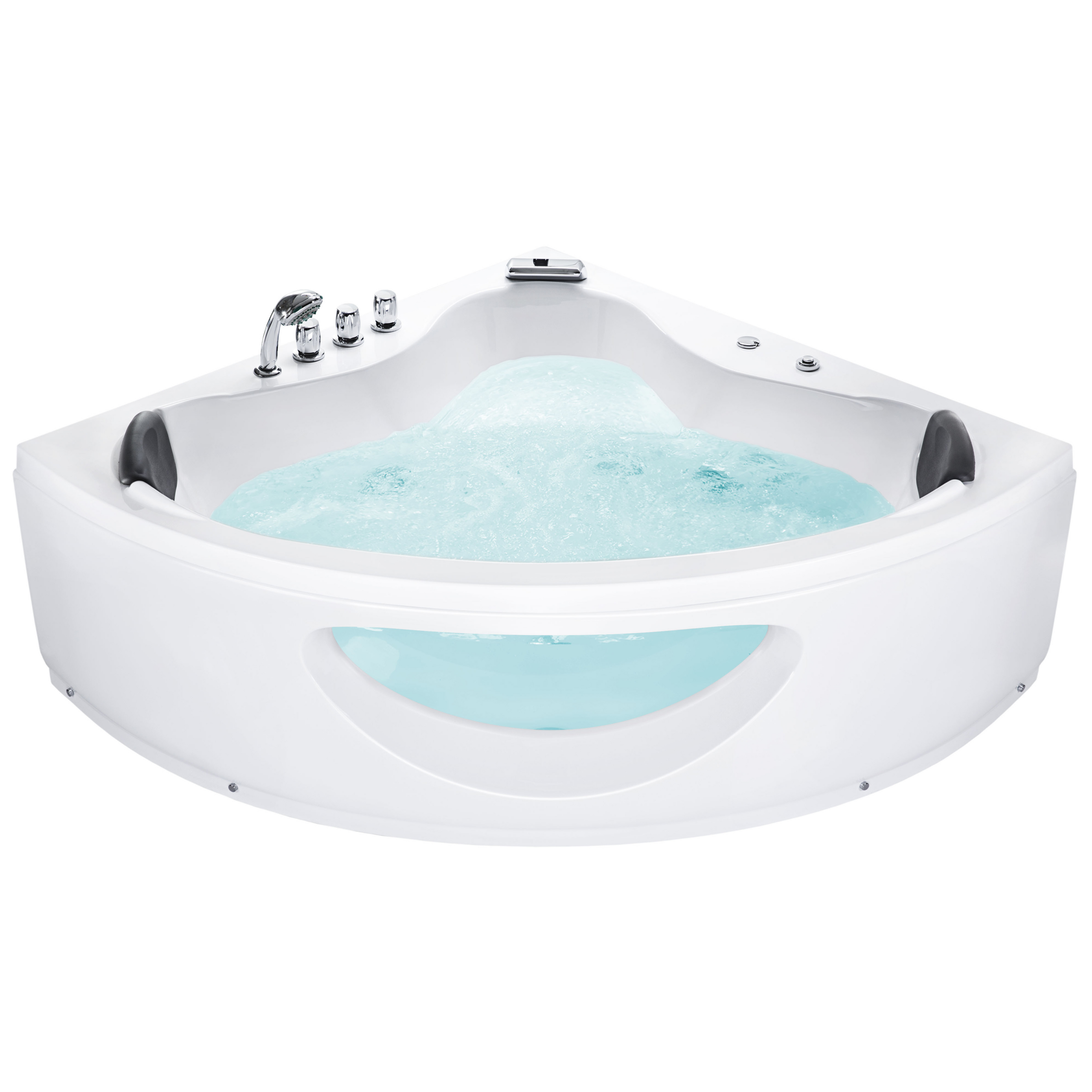 Hoekbad whirlpool LED wit 205 x 146 cm TOCOA