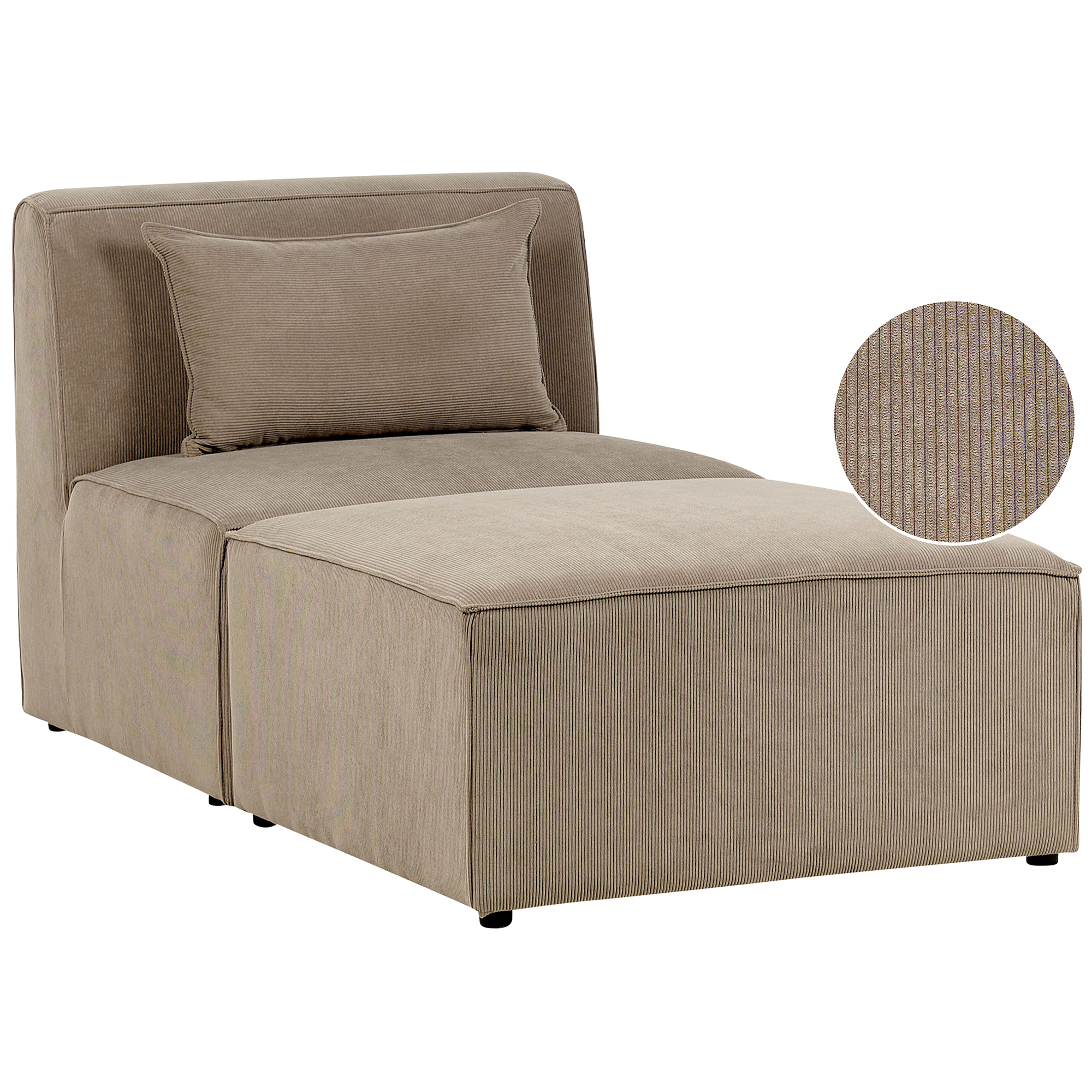 Chaise longue corduroy taupe LEMVIG