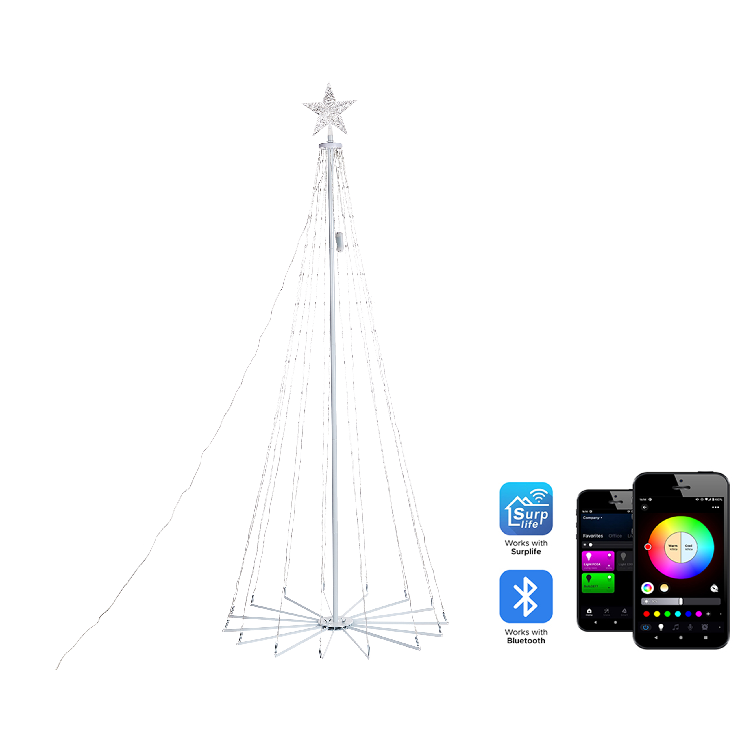Kerstboom met verlichting 210 cm Transparant IKAMIUT