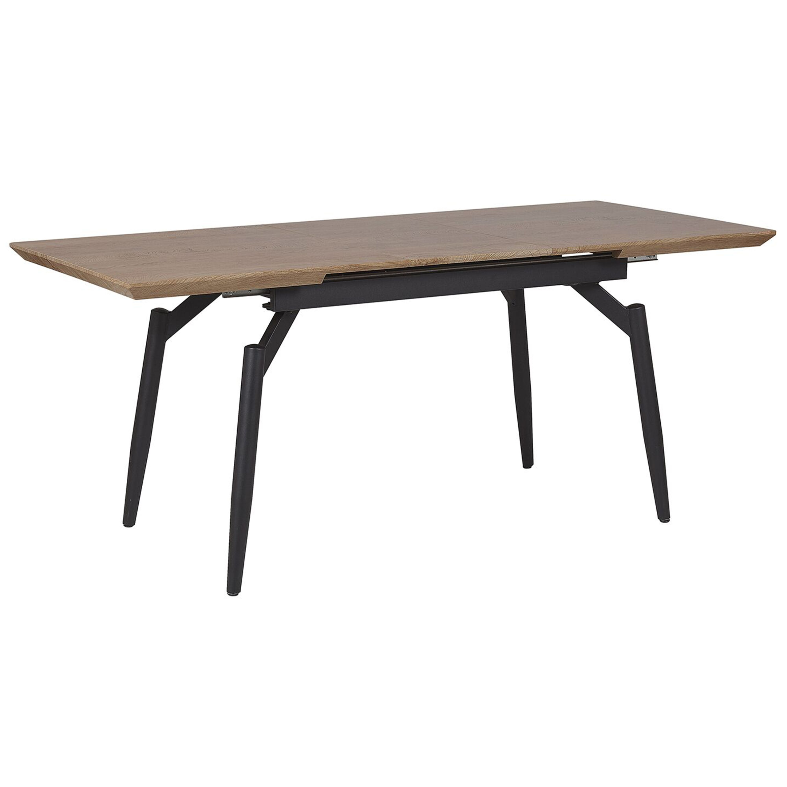 Eettafel uitschuifbaar MDF donkerbruin/zwart 140 / 180 x 80 cm BARBOSA