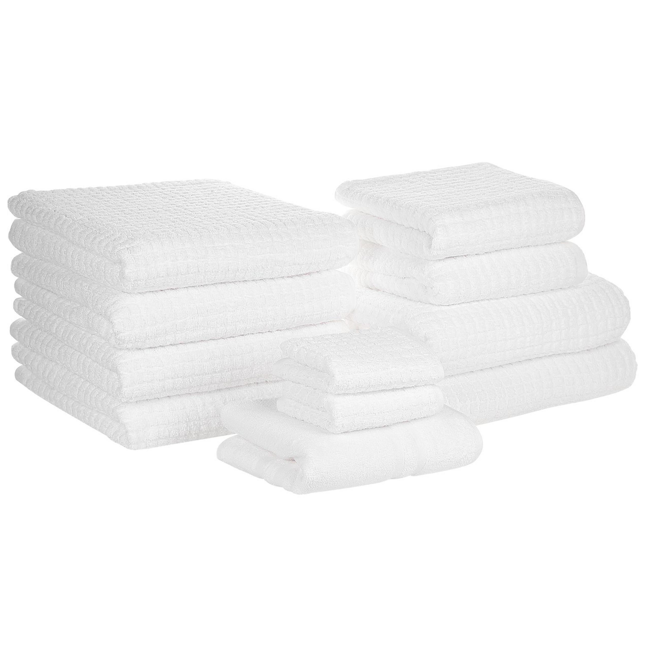 Handdoek set van 11 katoen wit ATAI