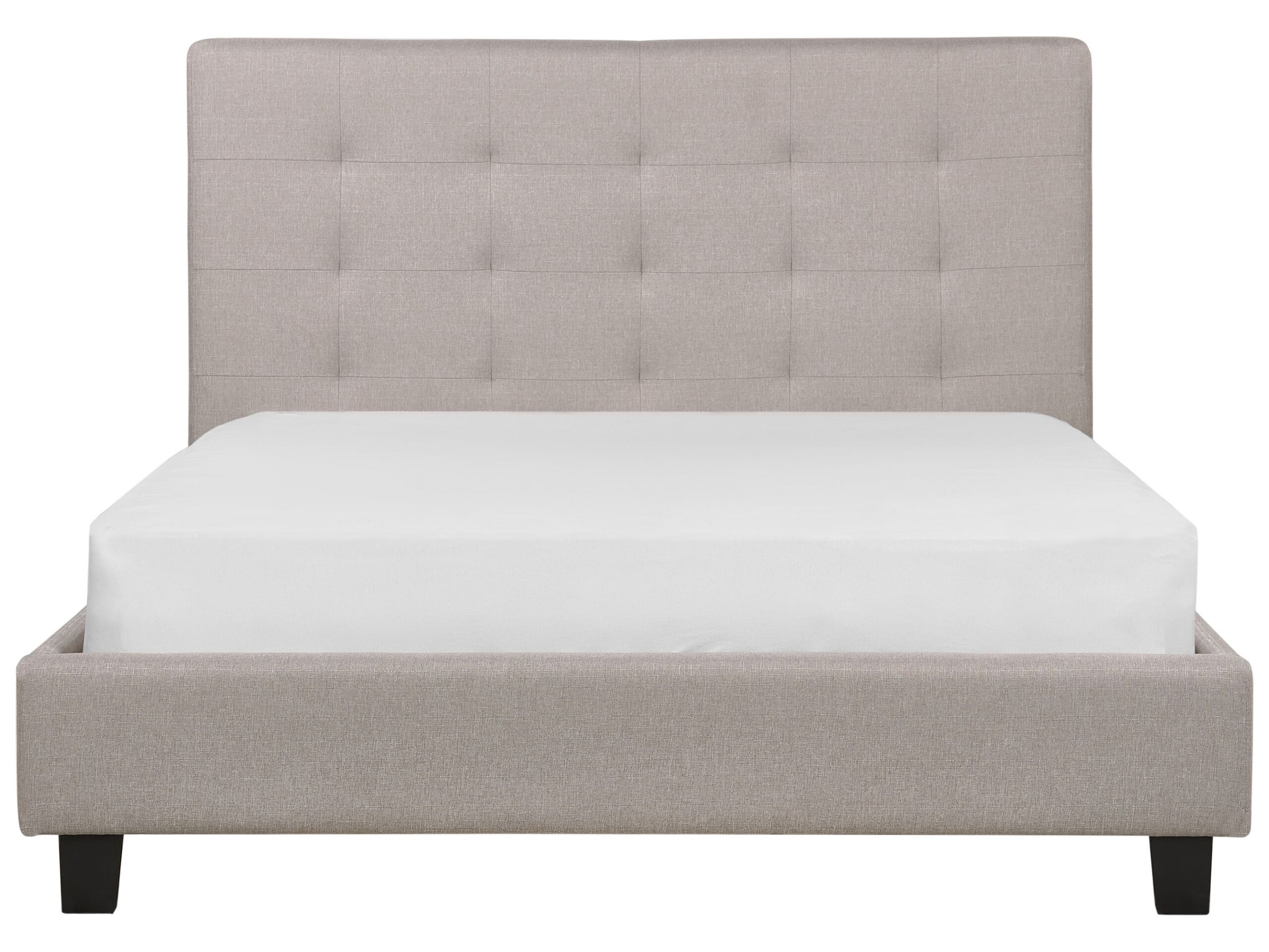 Wasserbett gepolstert in Leinenoptik, hellgrau, 140 x 200 cm, mit modernem, gekn - Bild 5 von 12