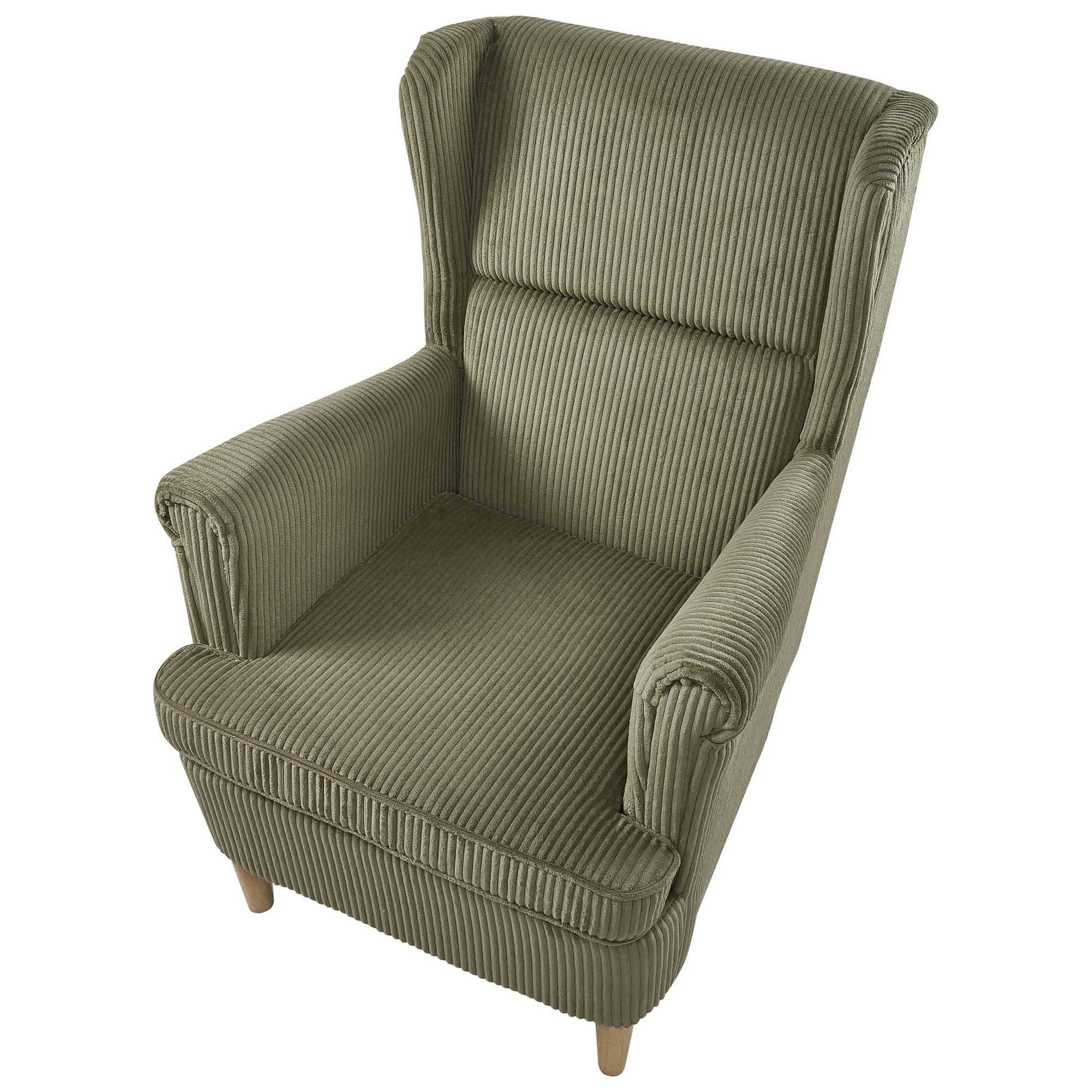 ABSON High Back Armchair Velvet Green [7]