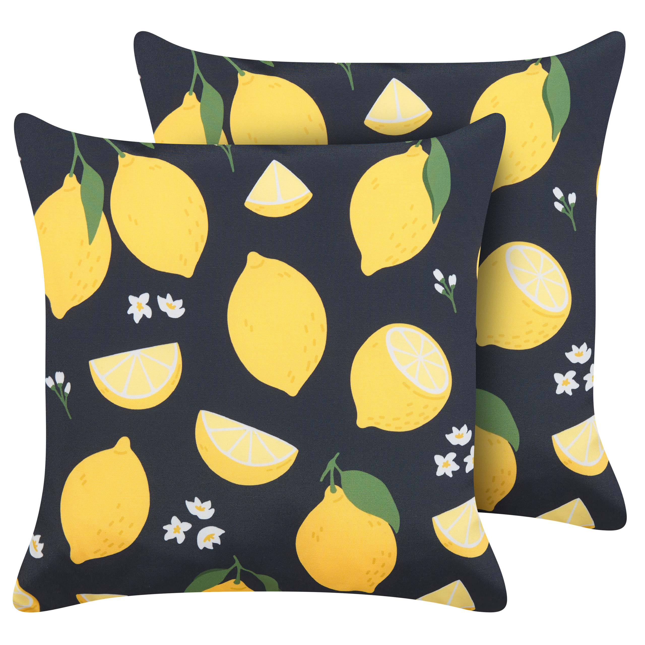 Set van 2 kussens Zwart ORCHID 45 x 45 cm