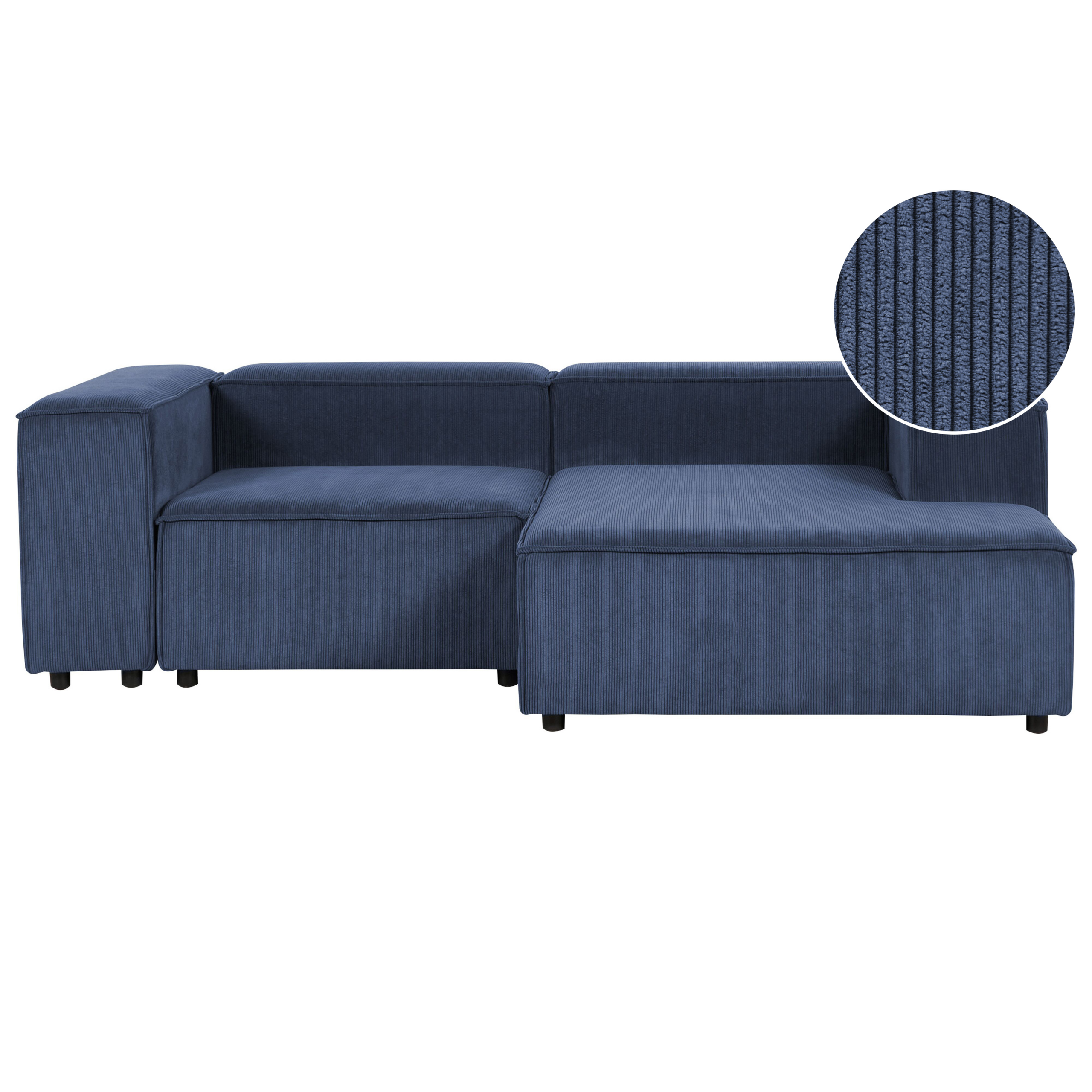 Modulaire tweezitsbank corduroy blauw linkszijdig APRICA