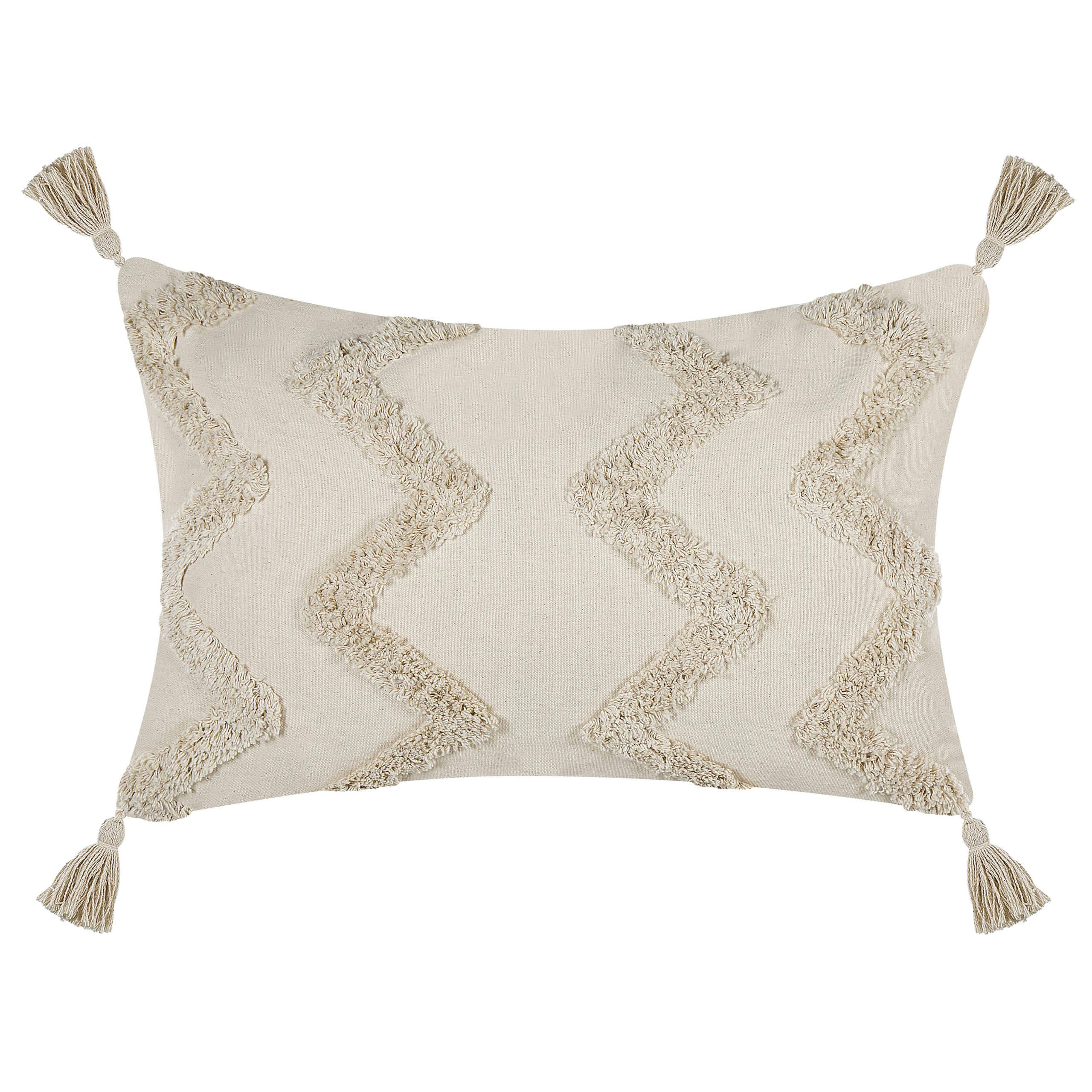 Sierkussen Getuft Katoen Lichtbeige CERINTHE 40 x 60 cm