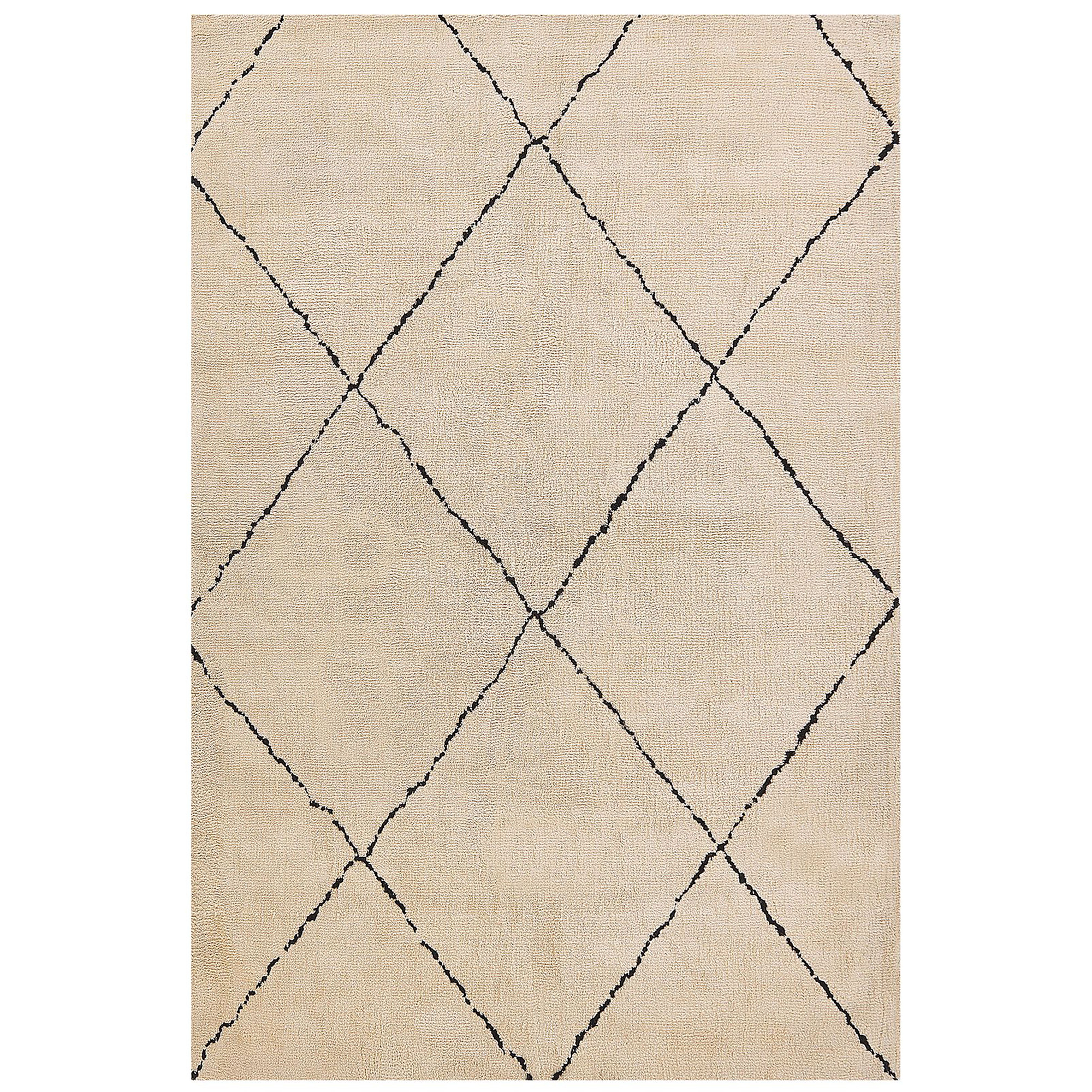 Vloerkleed beige/zwart 200 x 300 cm MUTKI