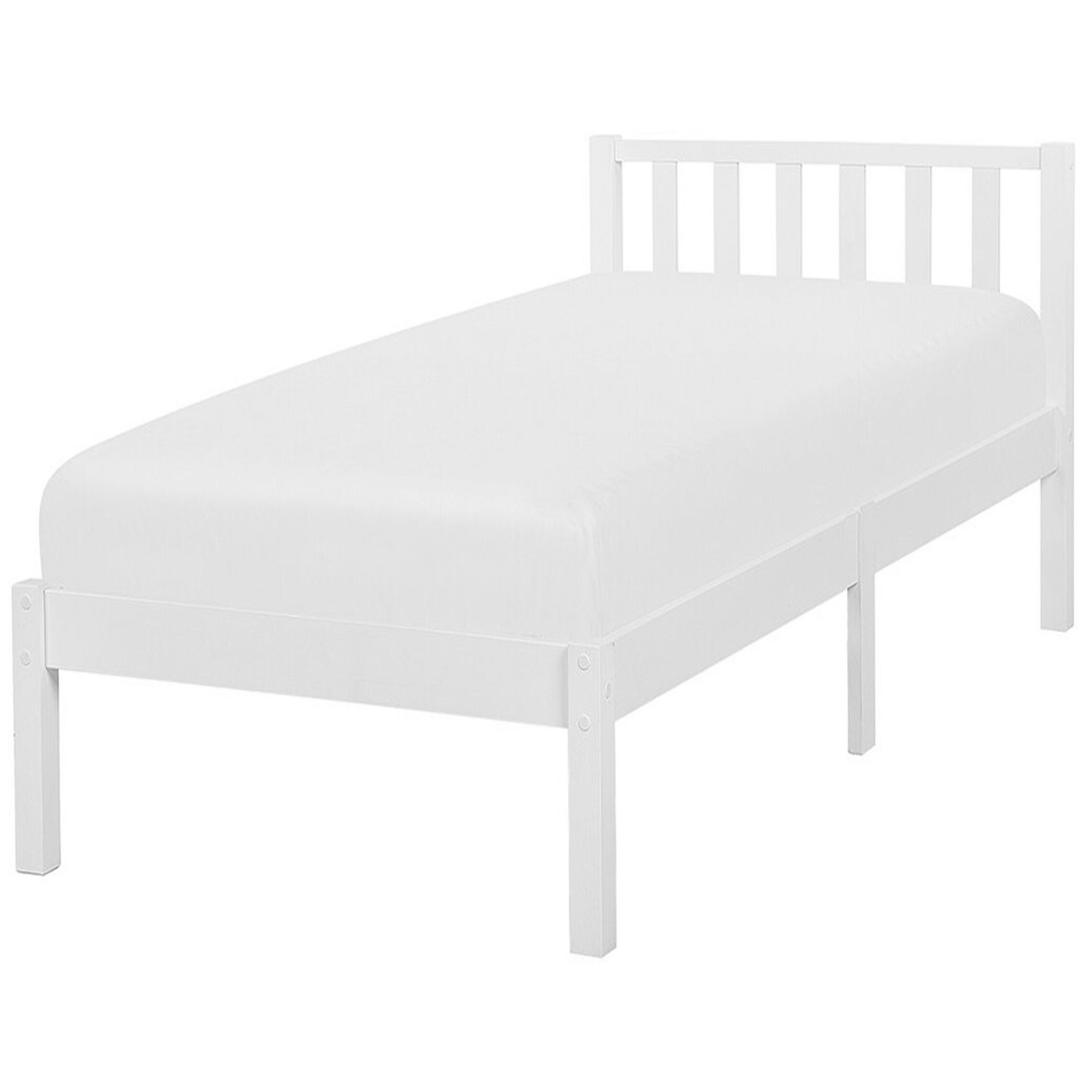 Bed hout wit 90 x 200 cm FLORAC