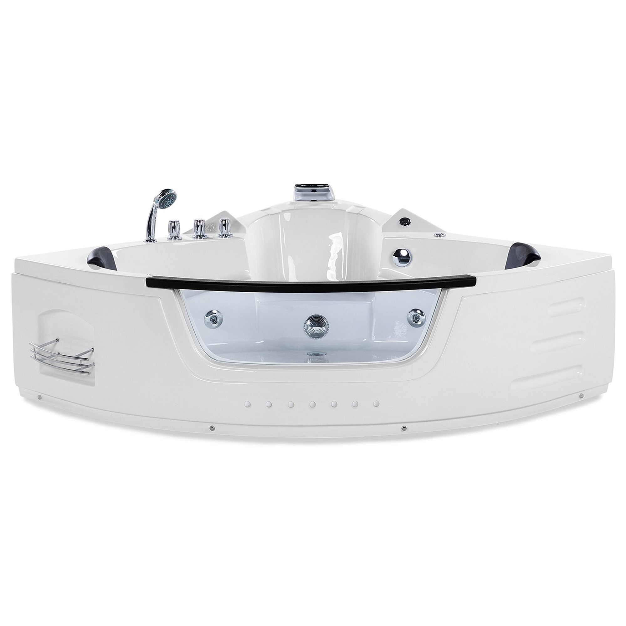 Hoekbad whirlpool LED wit 214 x 155 cm MARTINICA