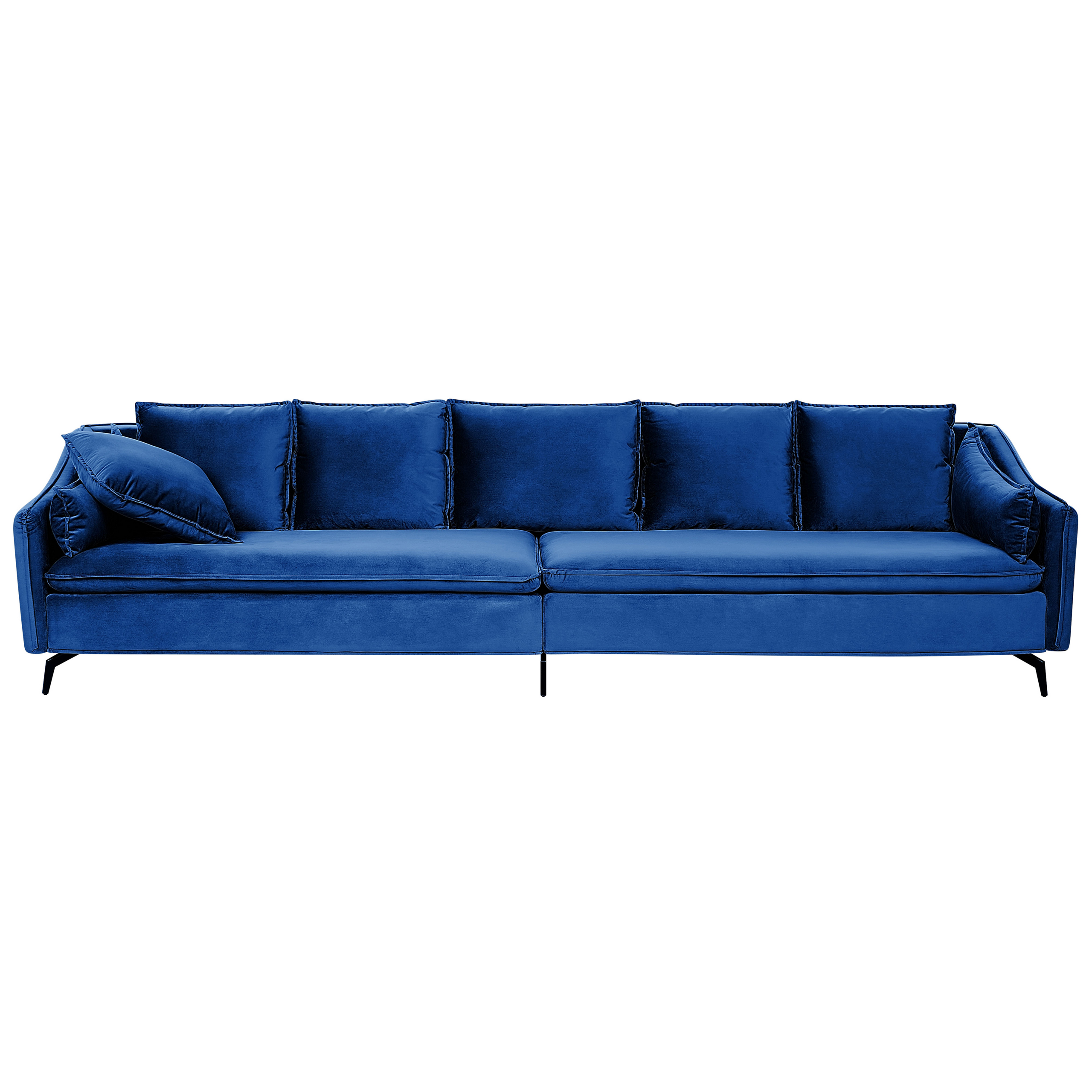 Vierzitsbank fluweel donkerblauw AURE