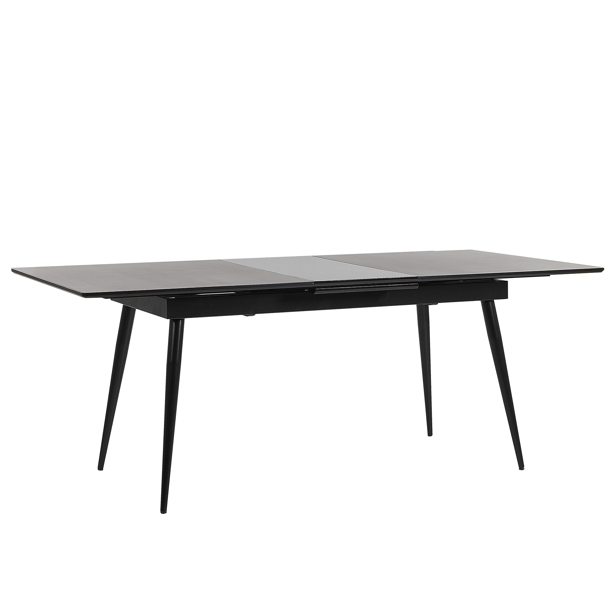 Eettafel uitschuifbaar MDF zwart 160 / 200 x 90 cm MALDON