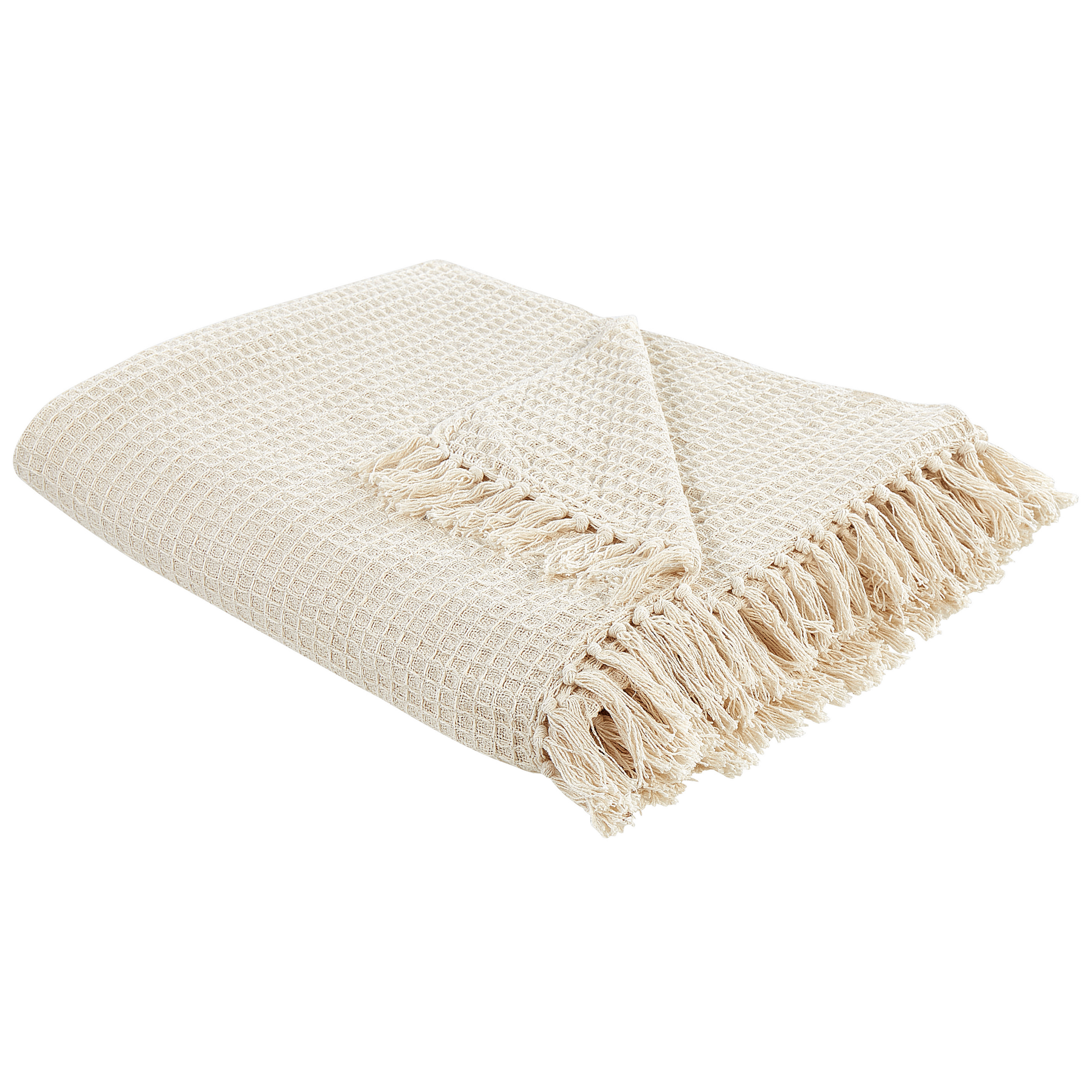 Deken katoen lichtbeige 200 x 220 cm MALU