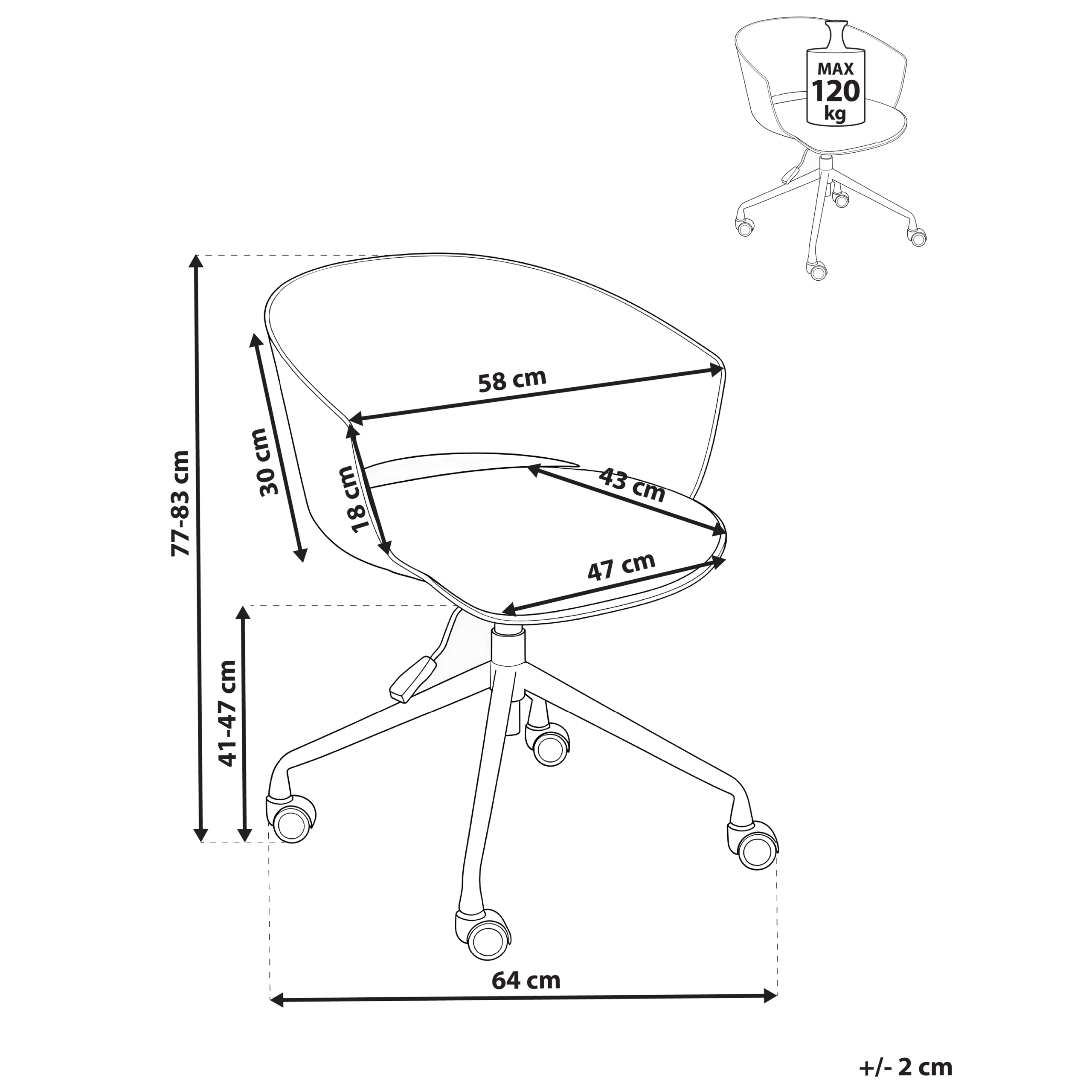 Scaun ergonomic GLEEFUL  Roz [3]