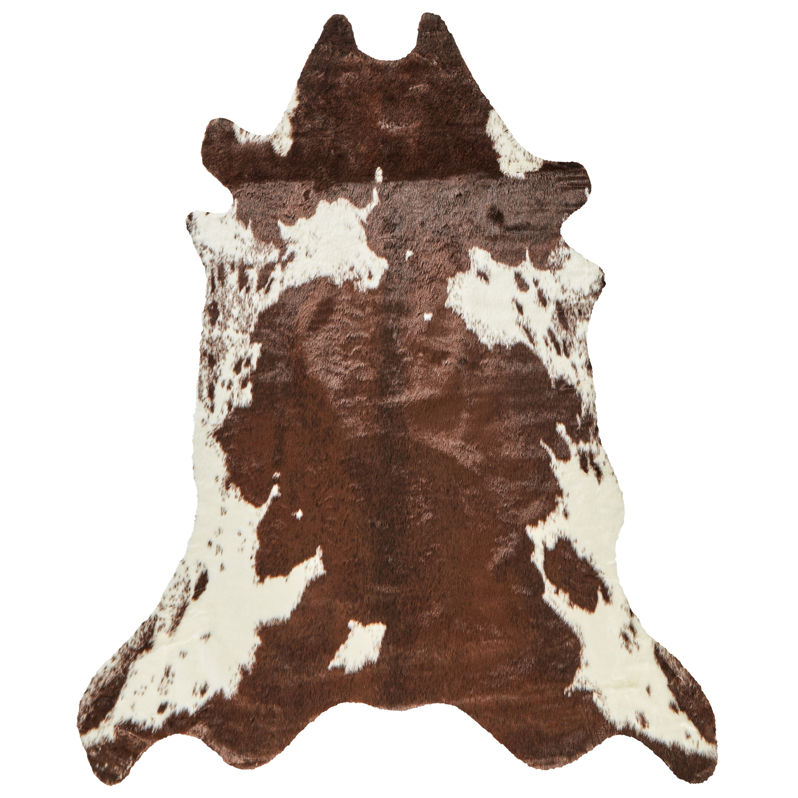 Vloerkleed imitatieleer bruin/wit 150 x 200 cm BOGONG