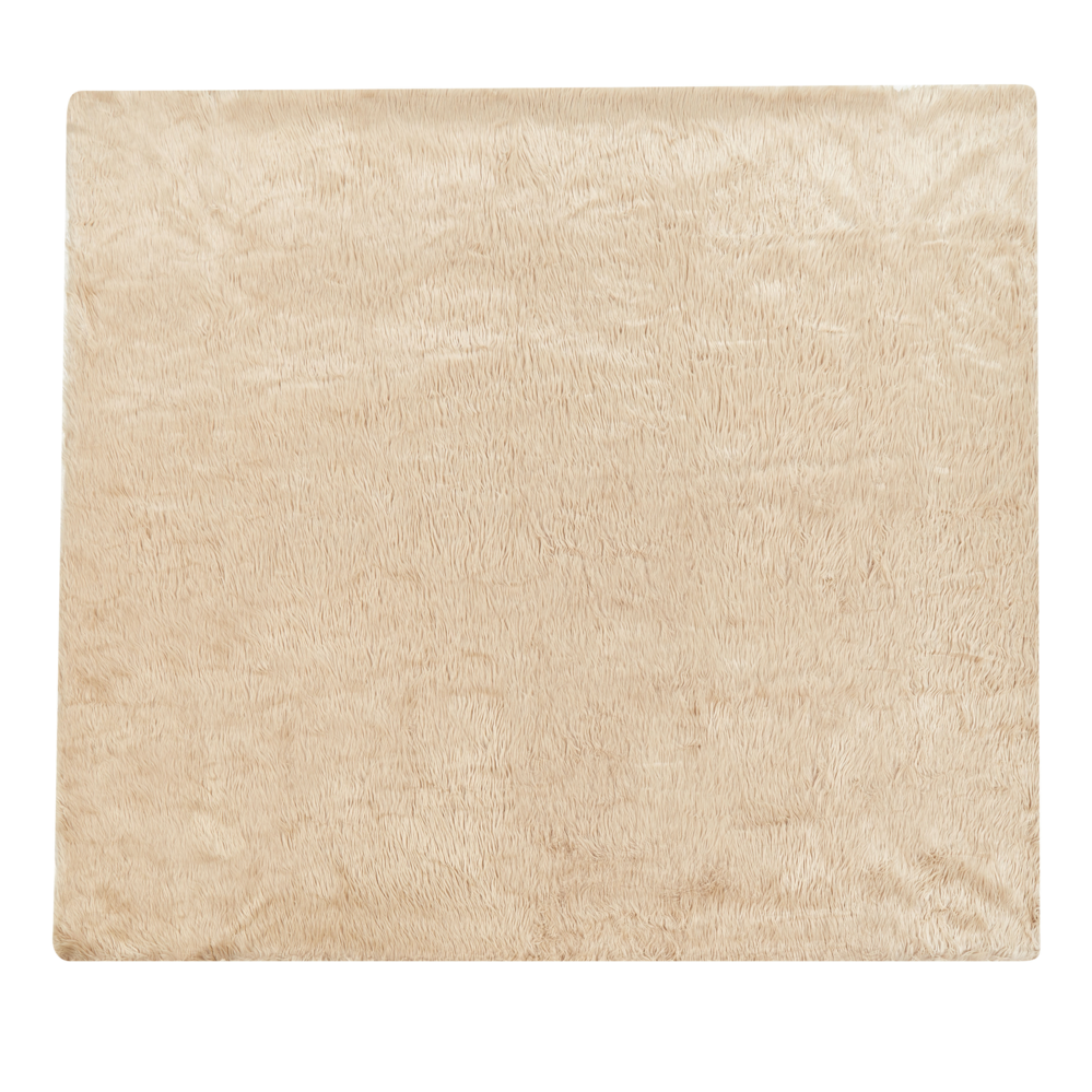 Image of Copriletto Morbido in Pelliccia Sintetica 200 x 220 cm Marrone Chiaro