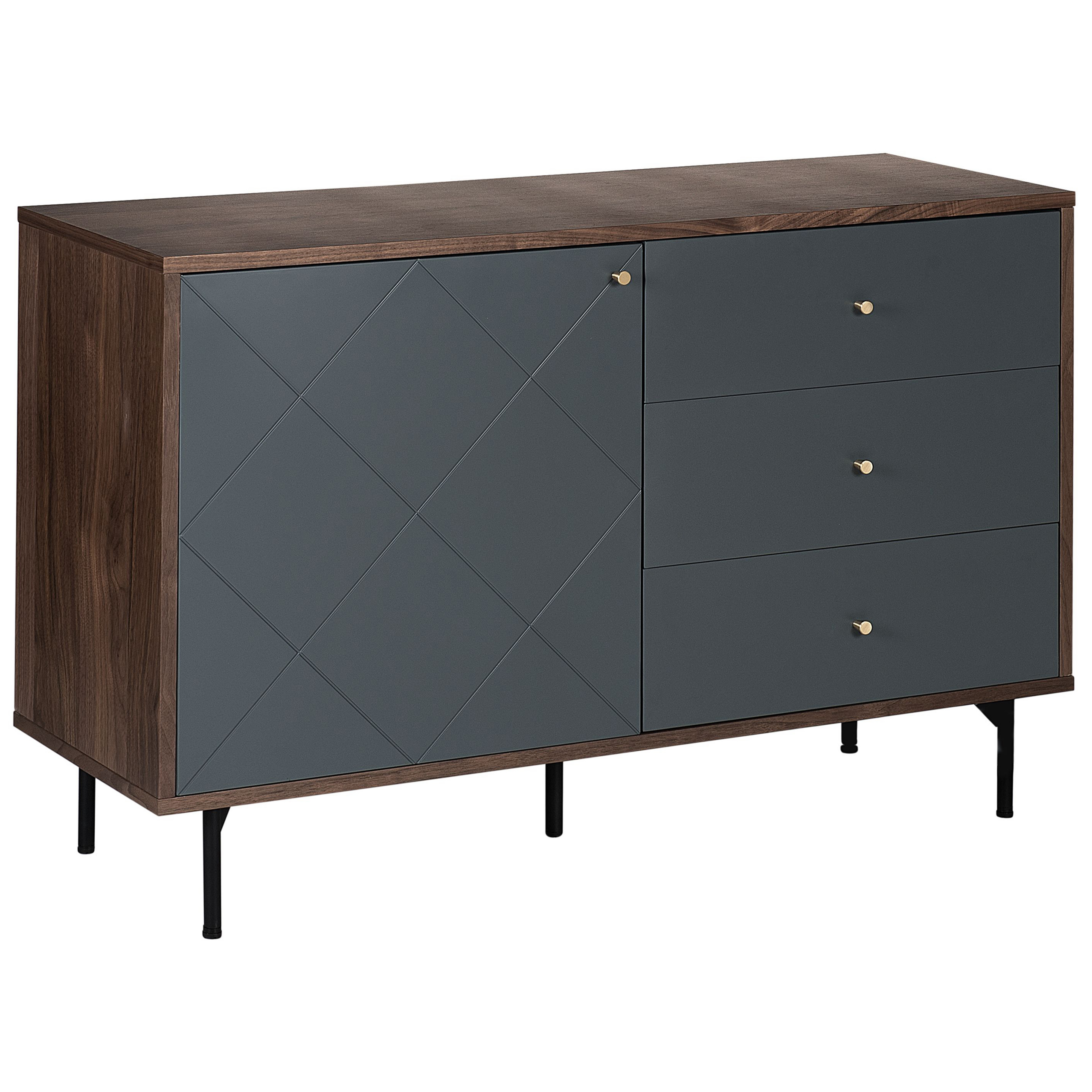 Commode grijs/donkerbruin PALMER