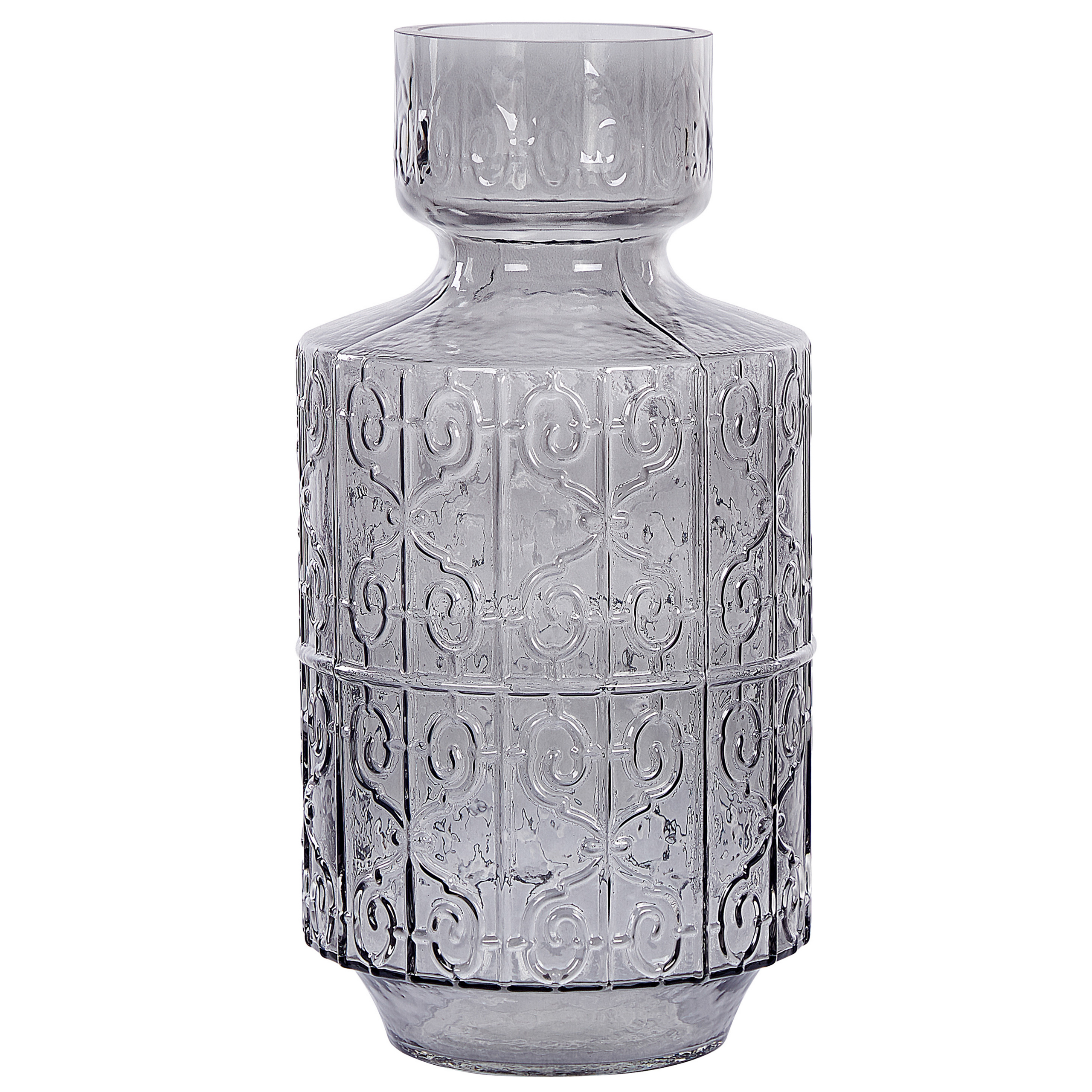 Glas Bloemenvaas 33 cm Grijs DIKELLA