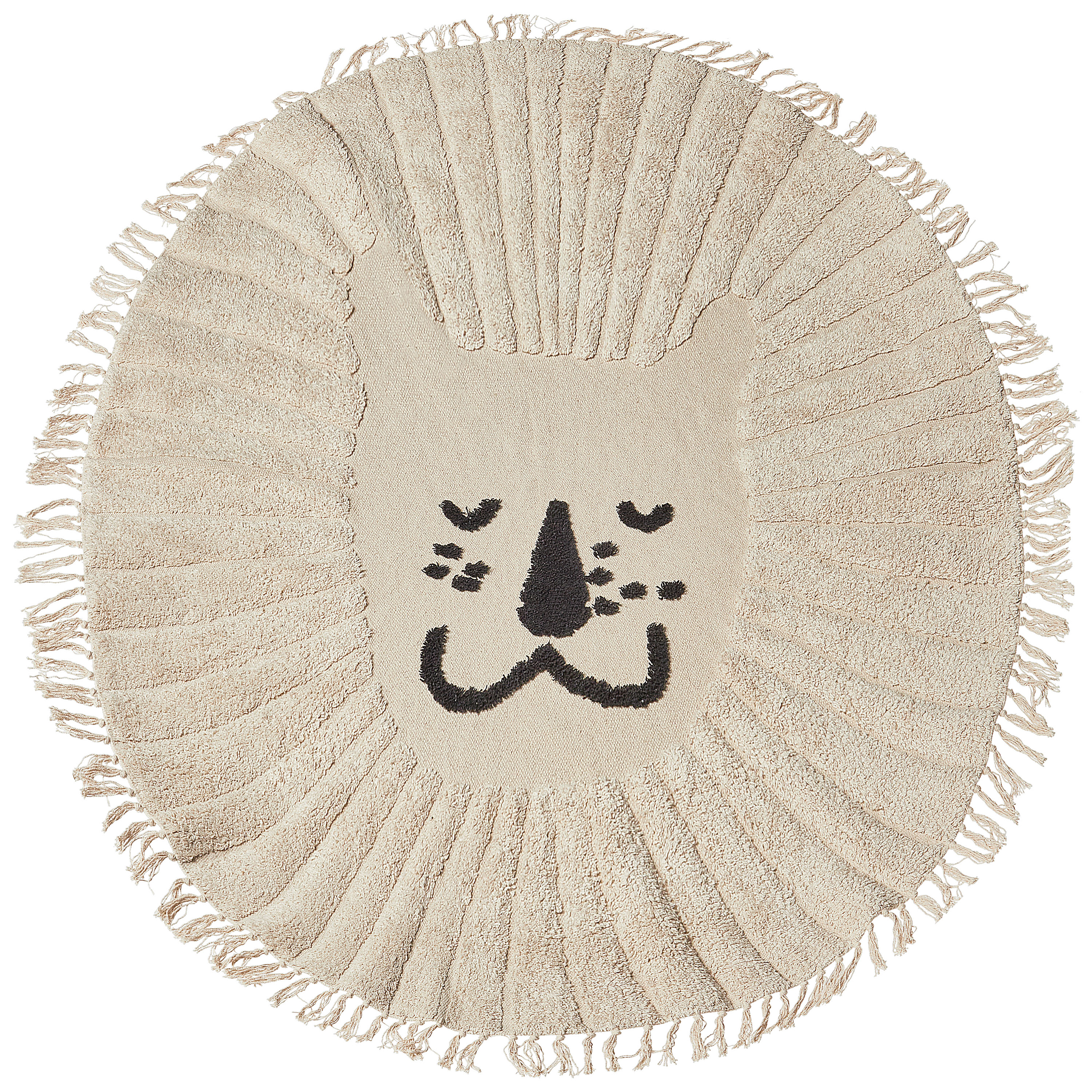 Vloerkleed katoen beige ⌀ 140 cm BADHANI