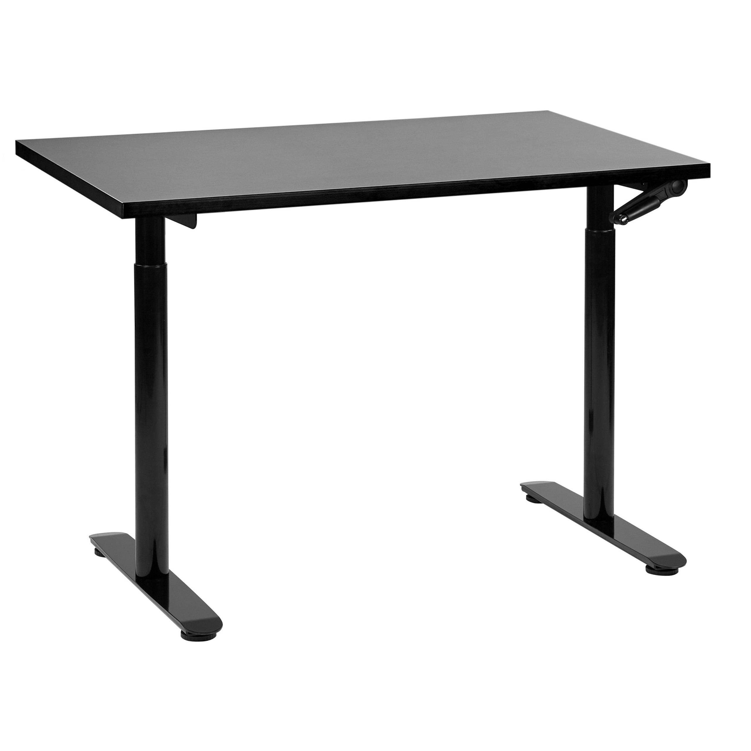 Verstelbaar bureau Handmatig 120 x 72 cm Zwart DESTIN IV