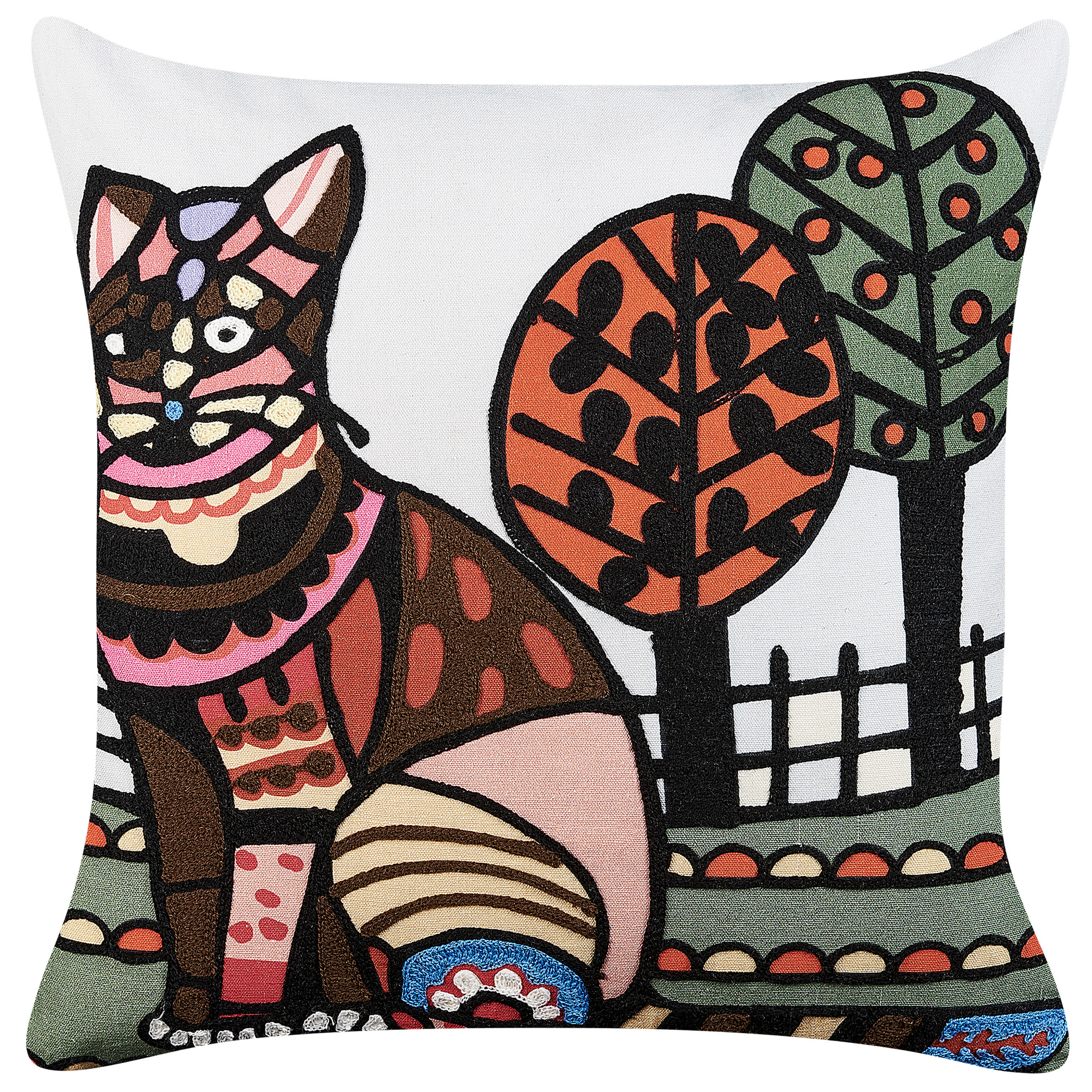 Sierkussen Borduurwerk Multicolor MEHSANA 50 x 50 cm