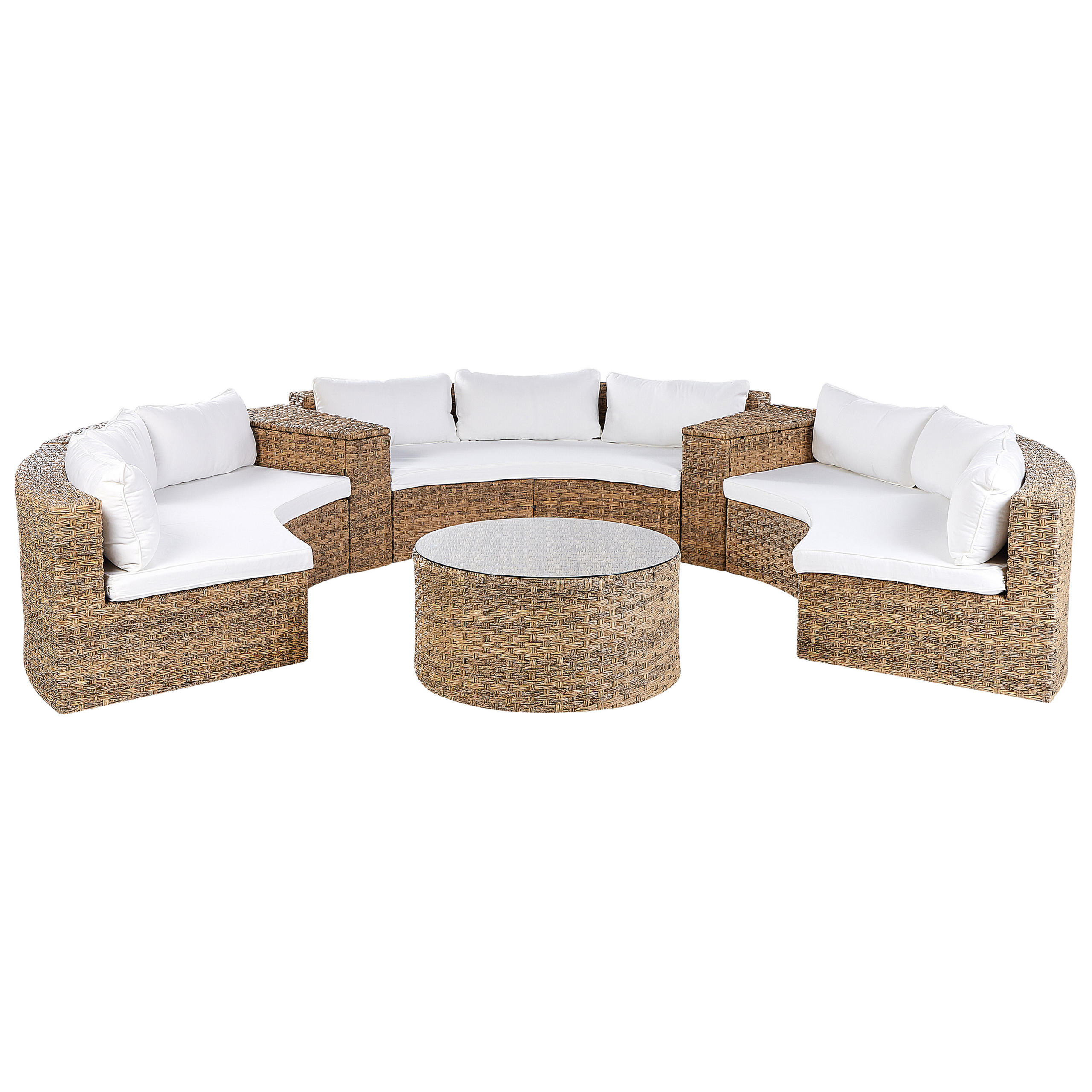 Loungeset PE rotan Lichtbruin SEVERO