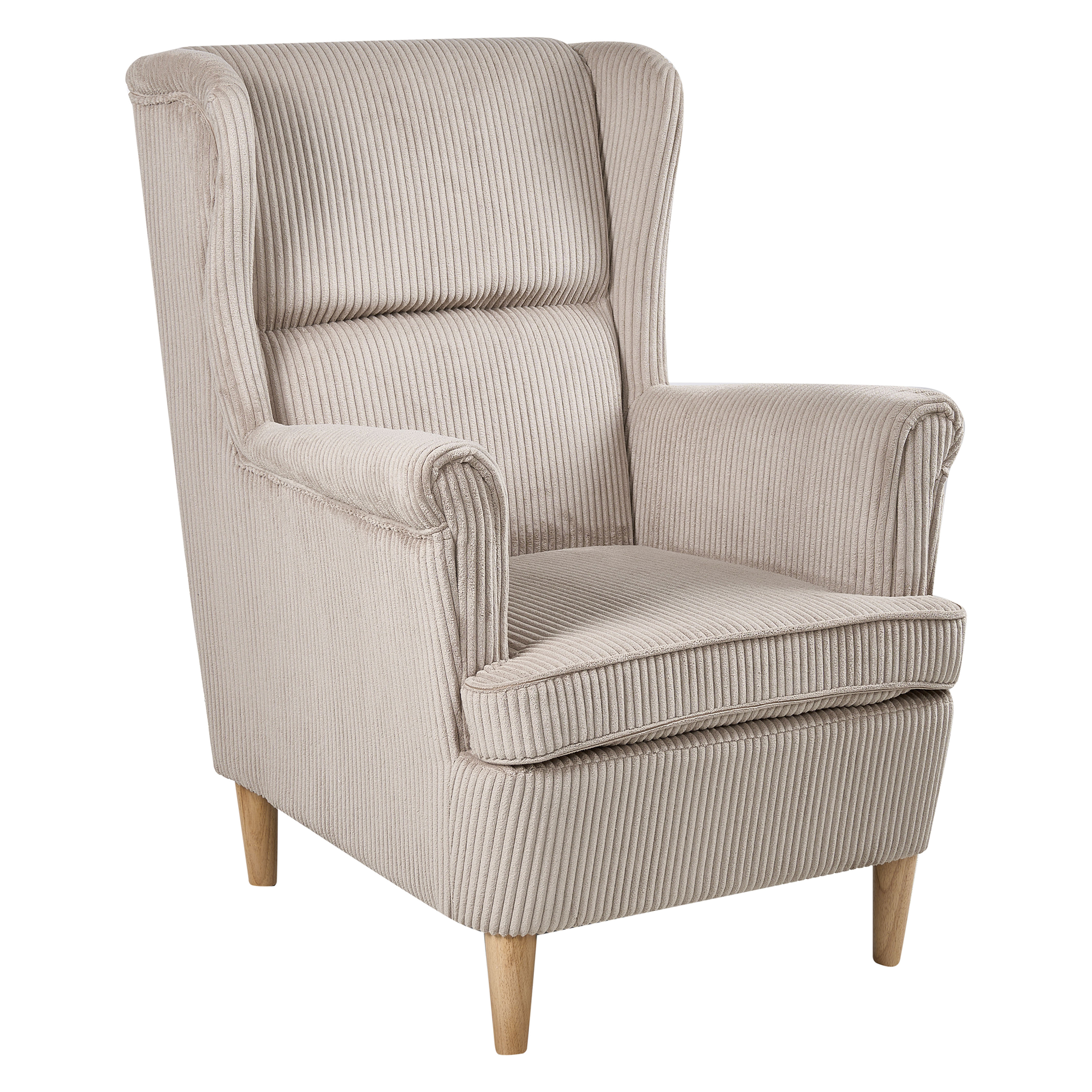 ABSON High Back Armchair Velour Beige [4]