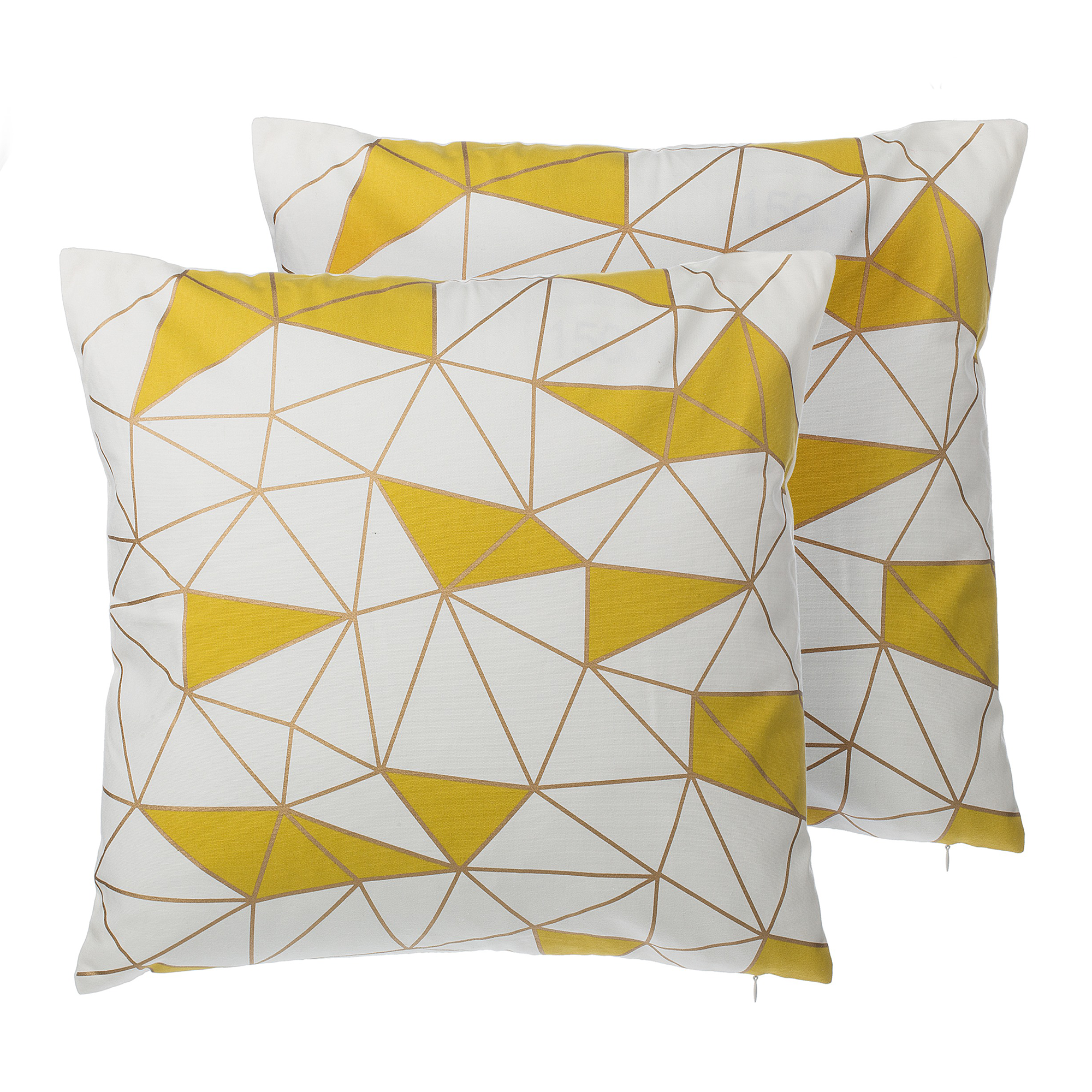 Set van 2 kussens Katoen Geel CLARKIA 45 x 45 cm