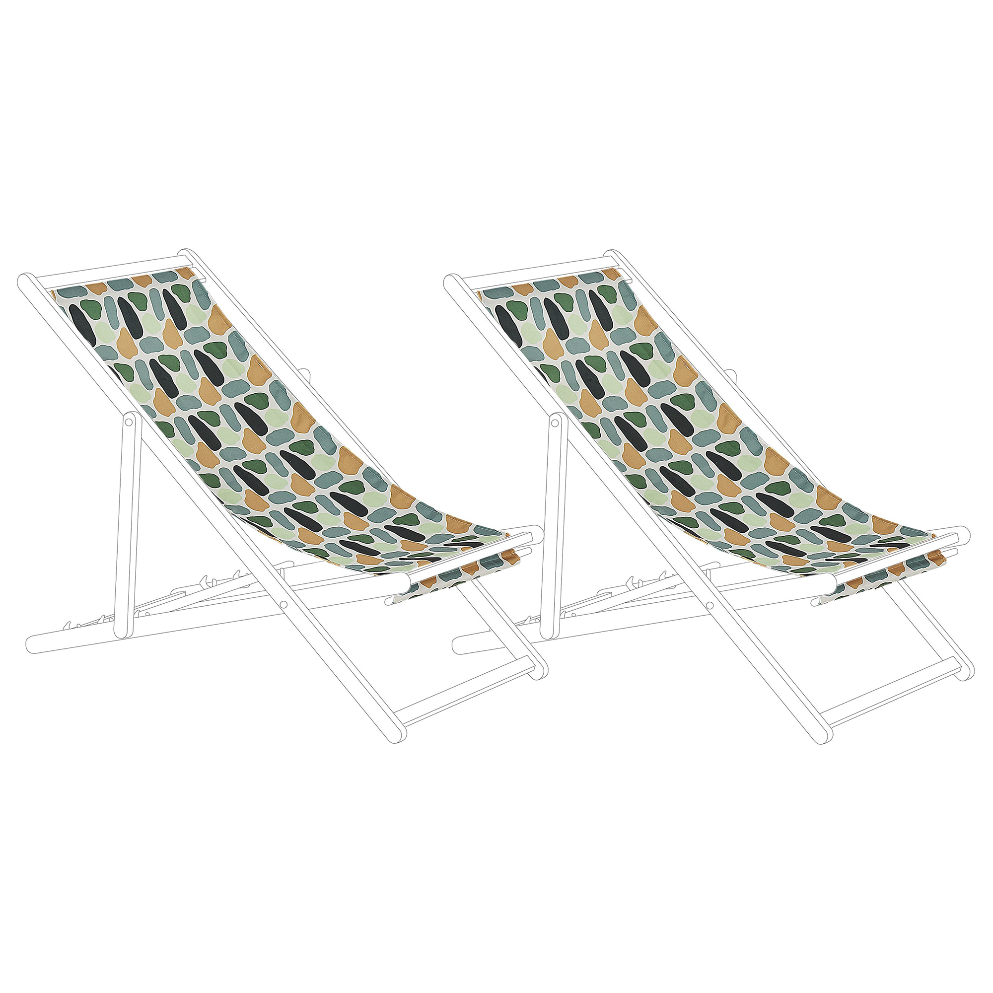 Doeken voor ligstoelen set van 2 geometrisch motief ANZIO/AVELLINO