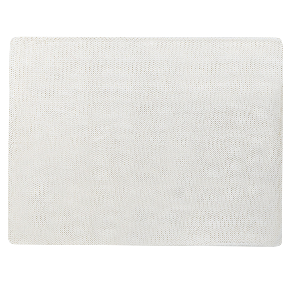Image of Copriletto Bianco 150 x 200 cm Poliestere Pelliccia in rilievo Motivo decorativo Copriletto Design Classico Camera da Letto