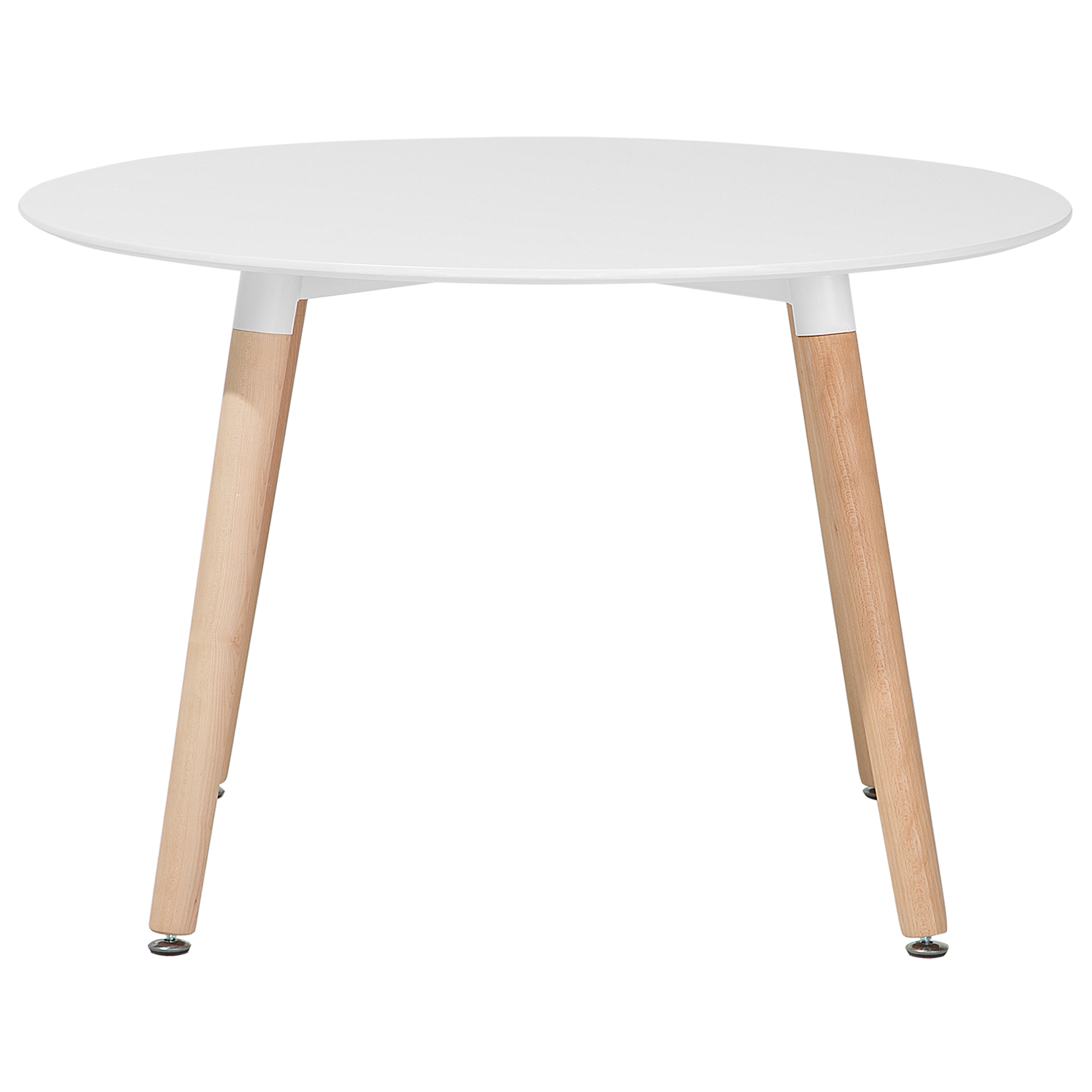Eettafel rubberhout wit ⌀ 120 cm BOVIO