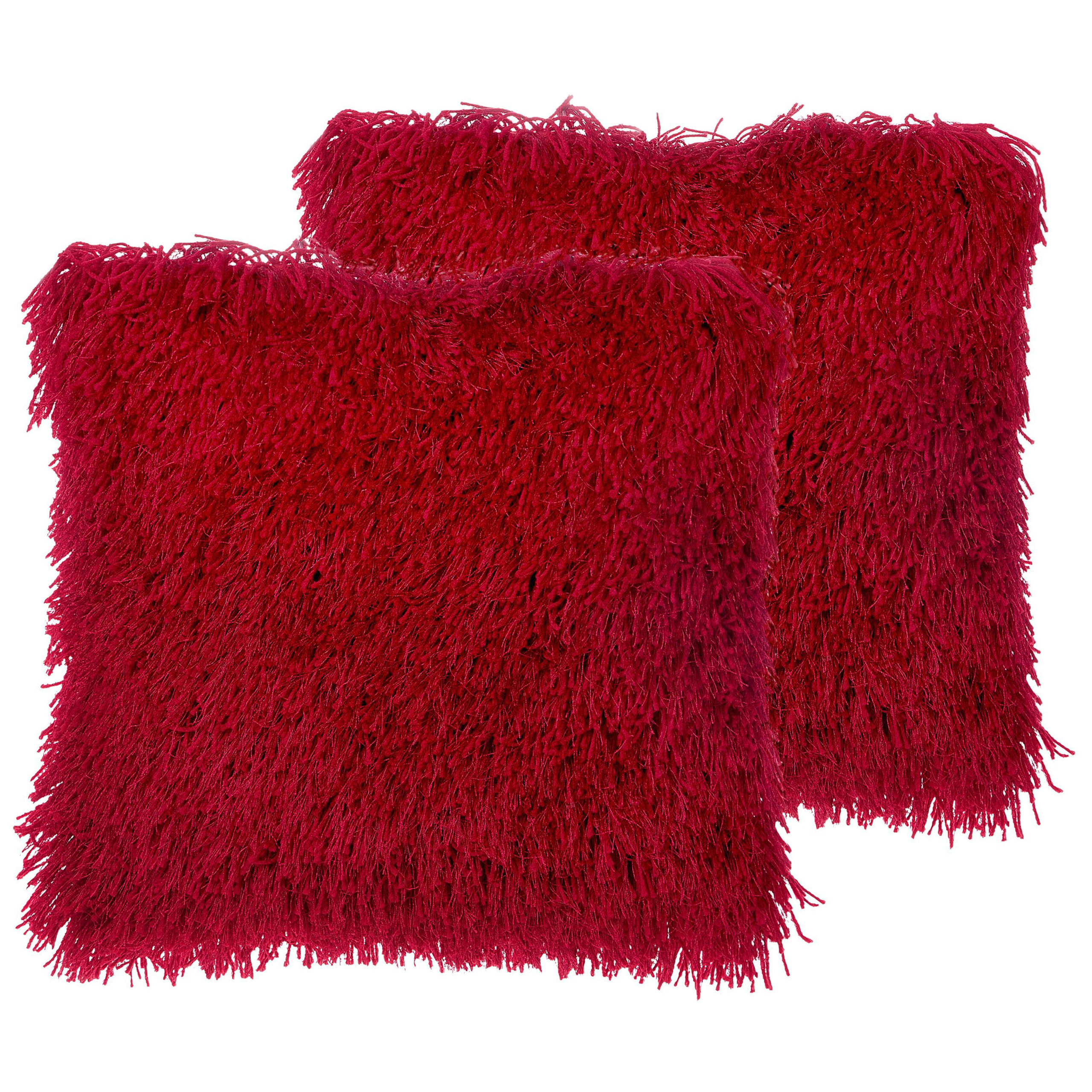 Set van 2 kussens Donkerrood CIDE 45 x 45 cm