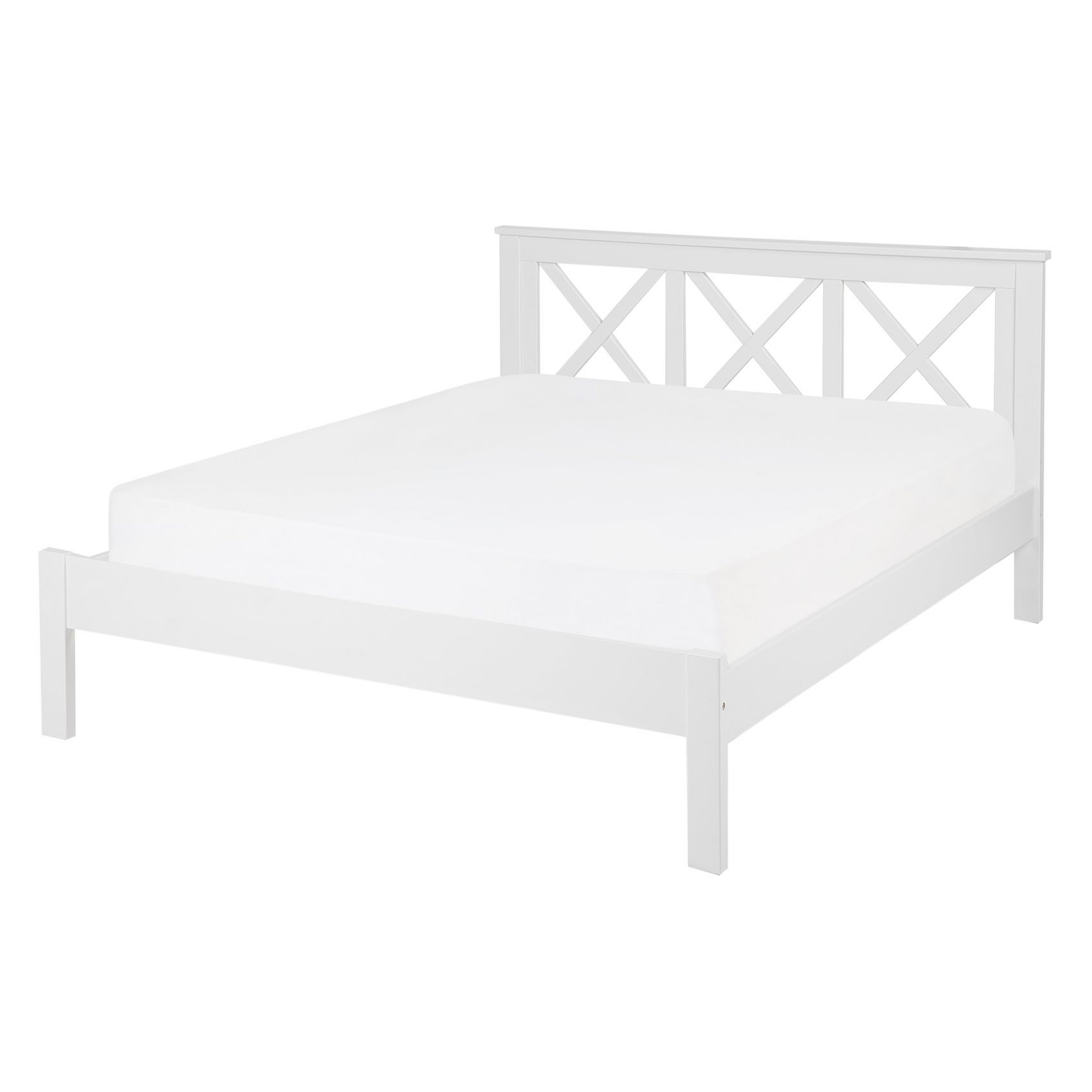 Bed hout wit 140 x 200 cm TANNAY