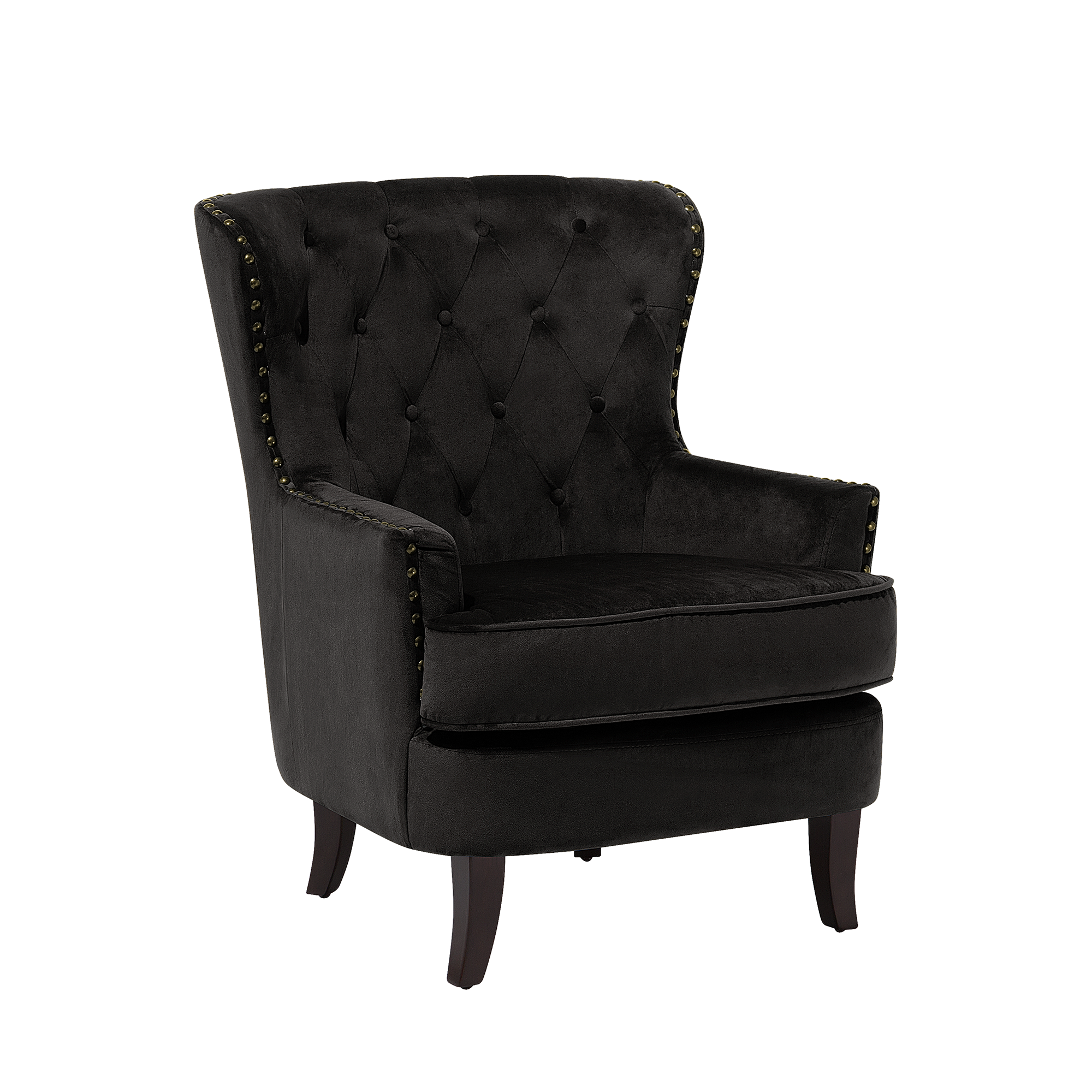 Fauteuil Fluweel Zwart VIBORG