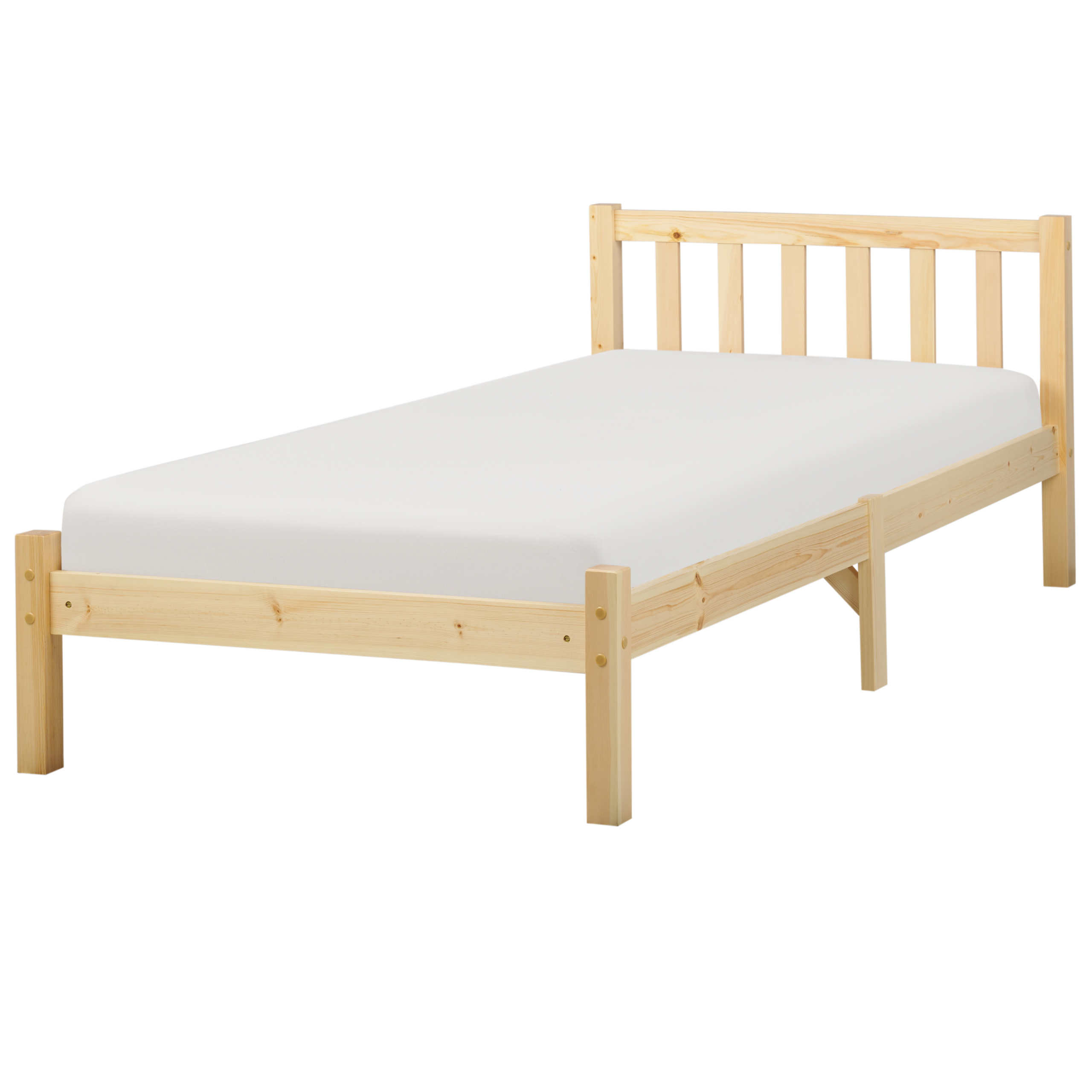 Bed hout lichtbruin 90 x 200 cm FLORAC