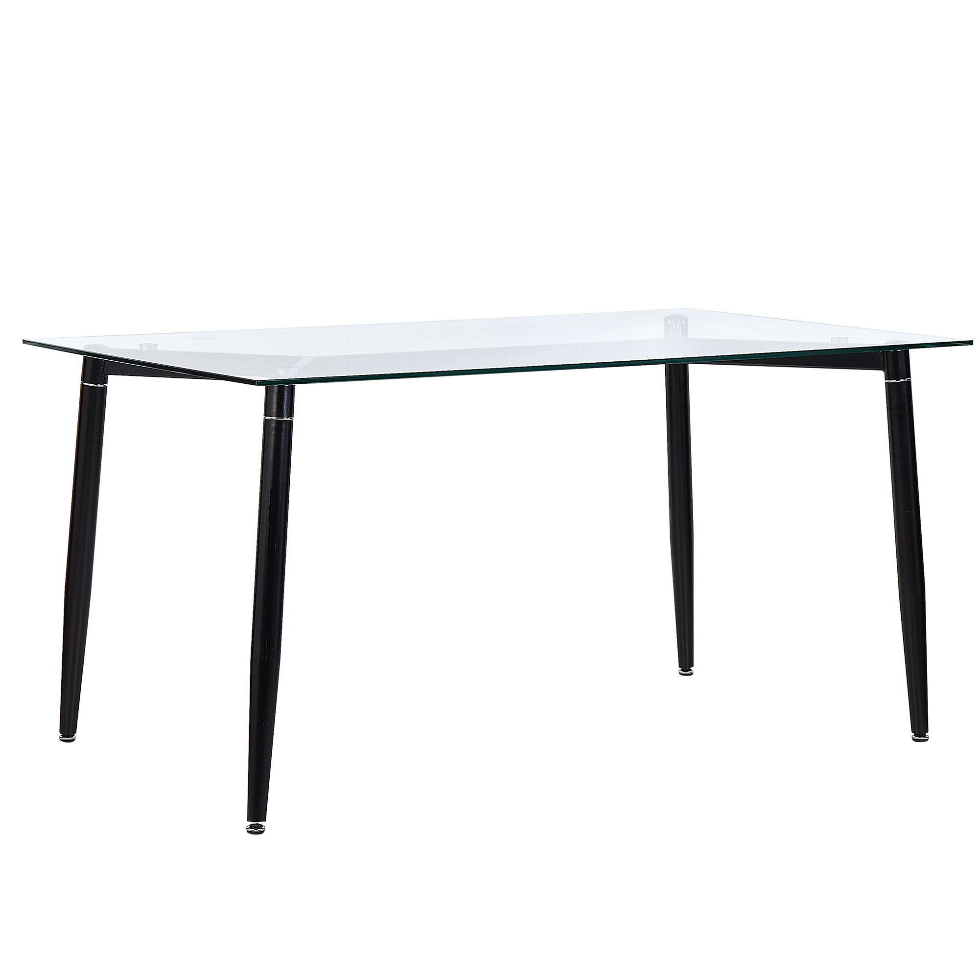 Beliani - Mesa de jantar em vidro e preto 150 x 90 cm TOTHAM