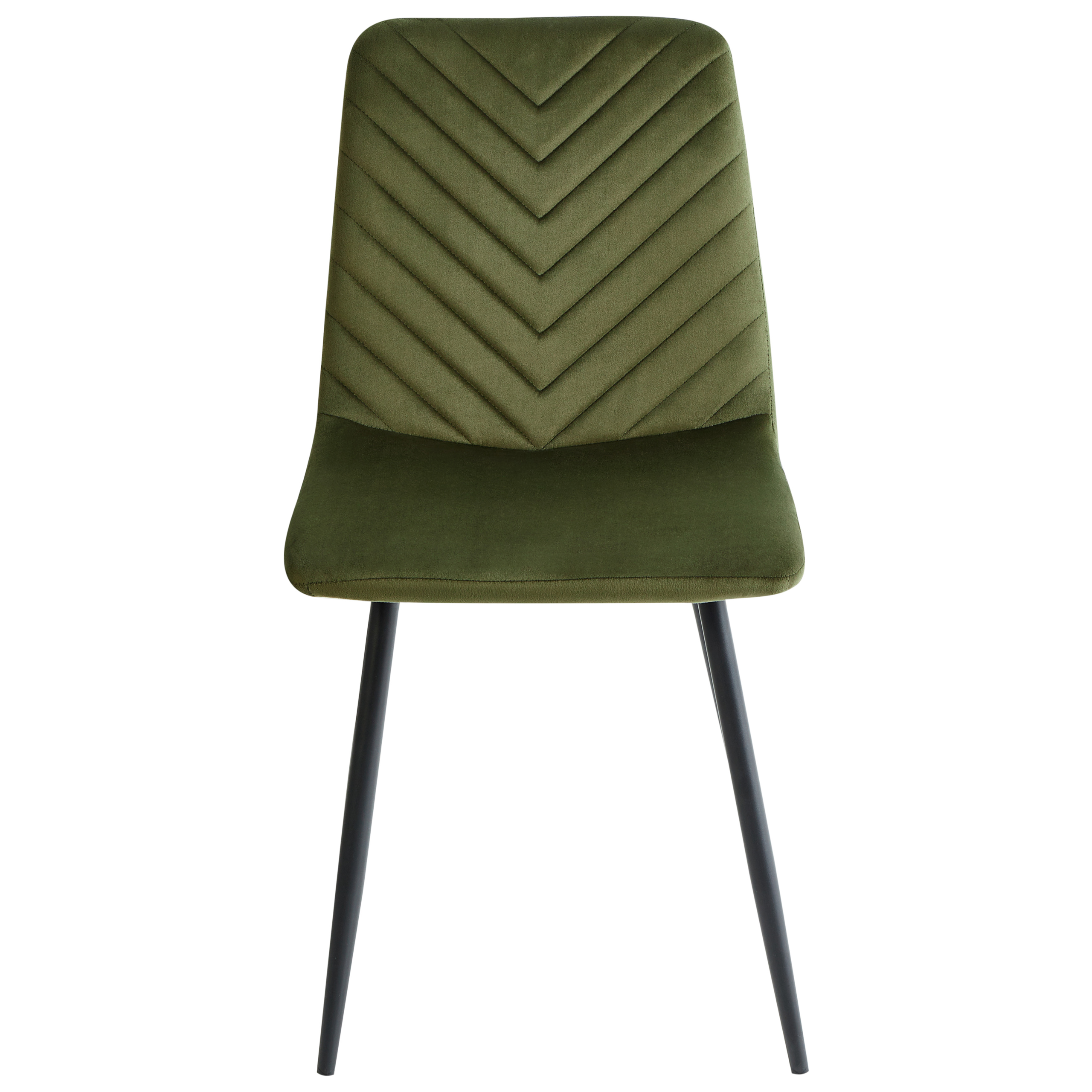 Set of 4 dining chairs HAVRE Olive Green Velvet [5]