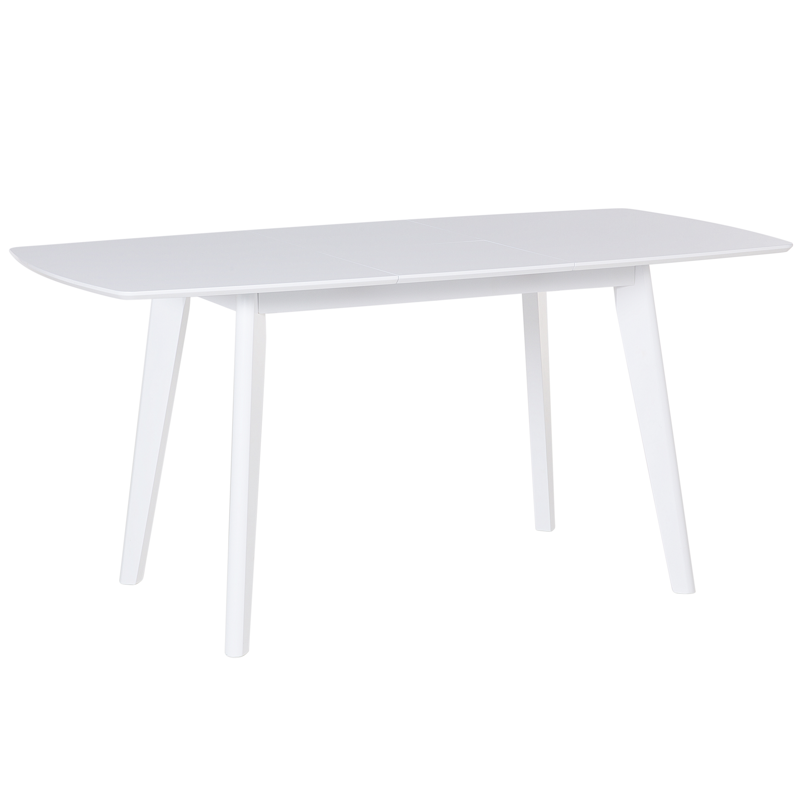 Eettafel uitschuifbaar MDF wit 120 / 160 x 80 cm SANFORD